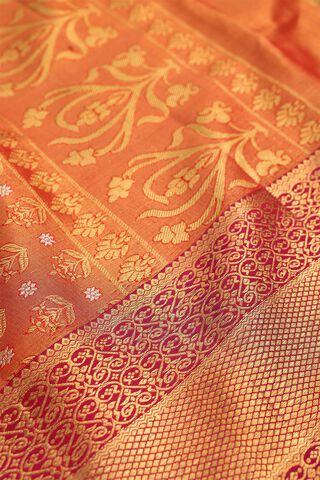 Red Kanjivaram Tissue Silk Saree thumbnail image number null