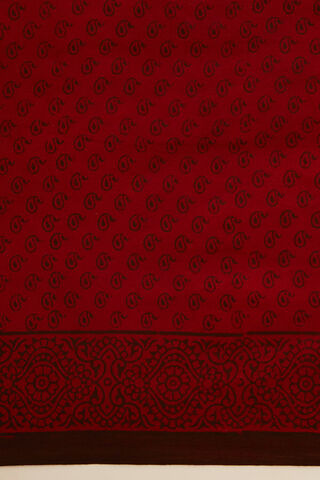 Red Pure Cotton Bagh Printed Saree thumbnail image number null