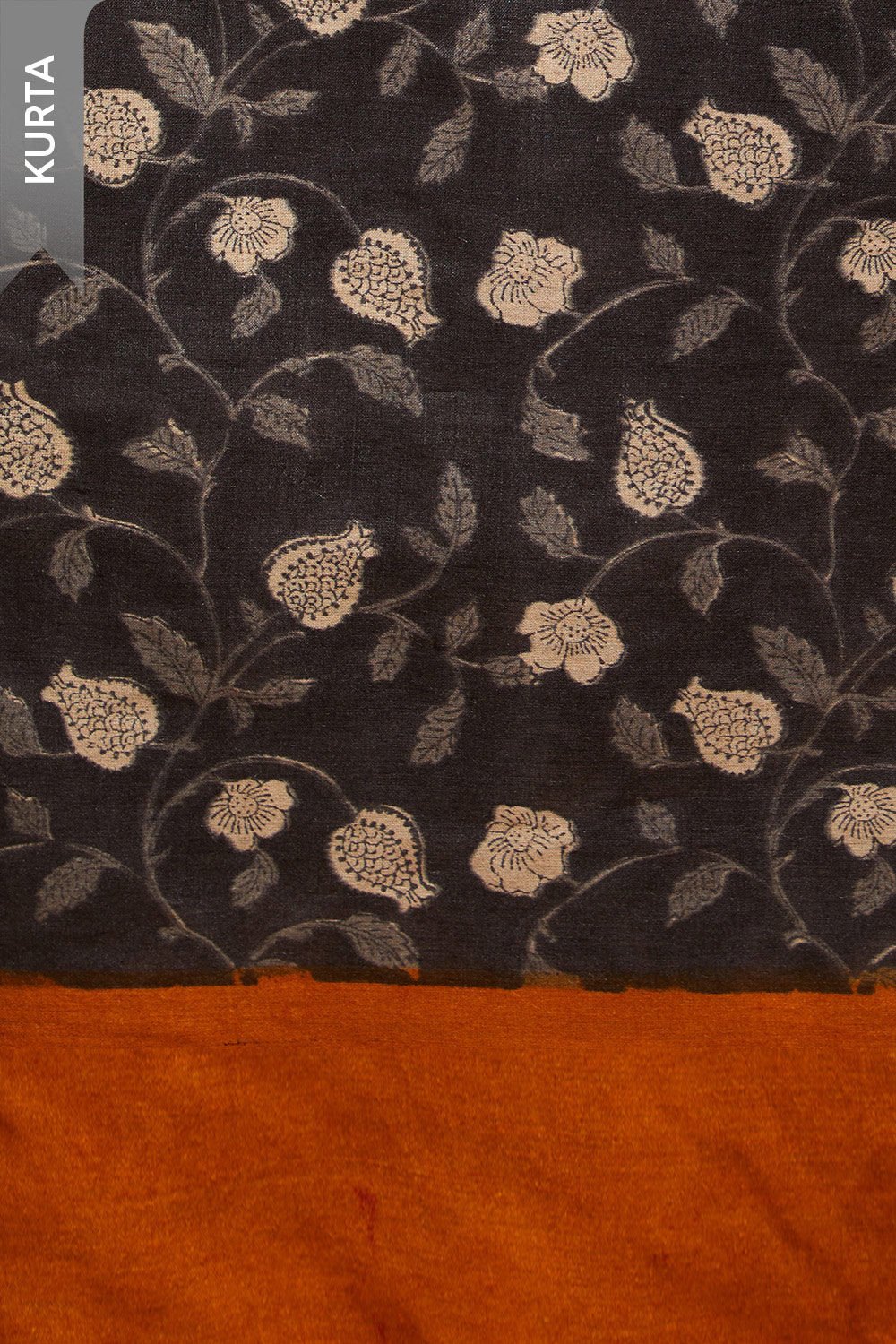 Grey Block Printed Pure Tussar Silk Unstitched Suit Set image number null
