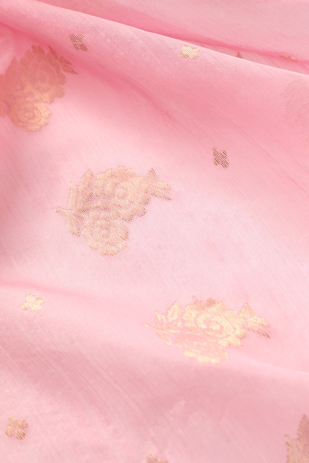 Pink Chanderi Pure Silk Cotton Woven Saree image number null
