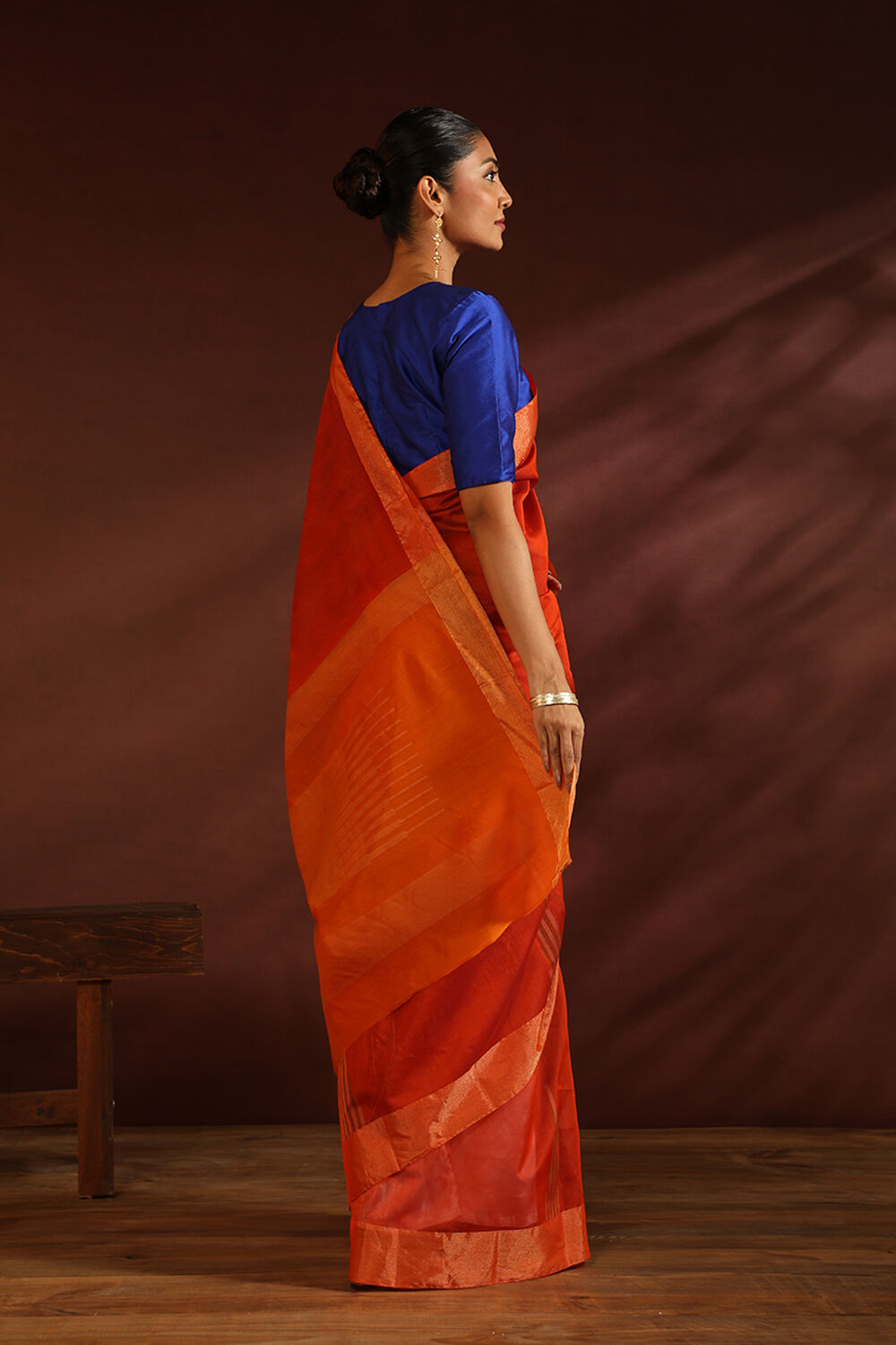 Red South Pure Silk Cotton Woven Saree image number null