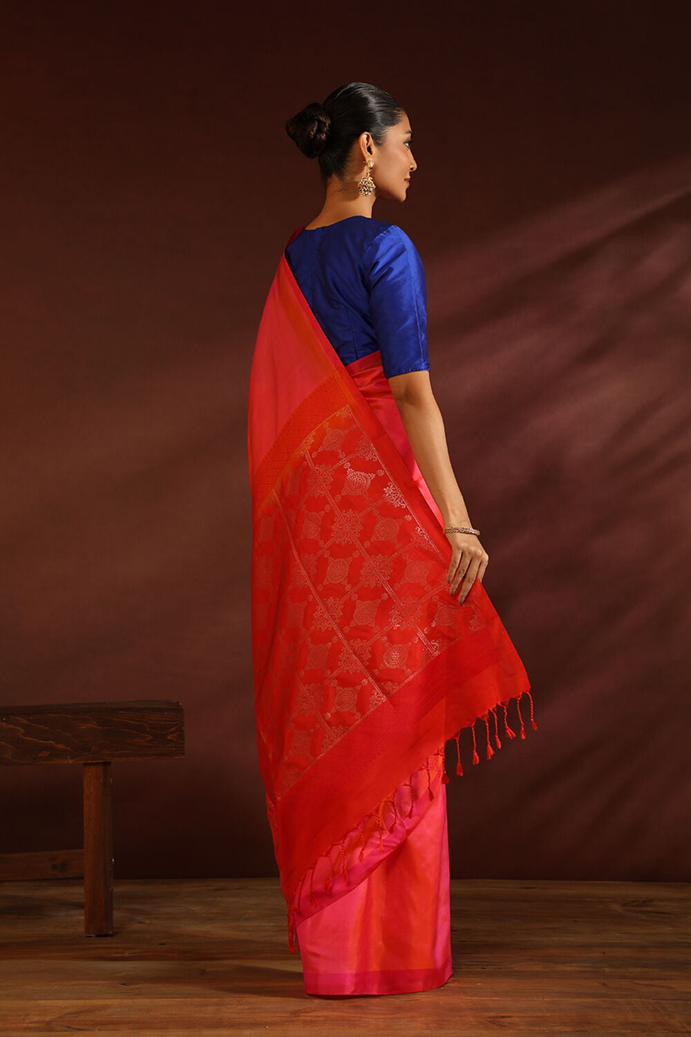 Pink South Pure Silk Woven Saree image number null