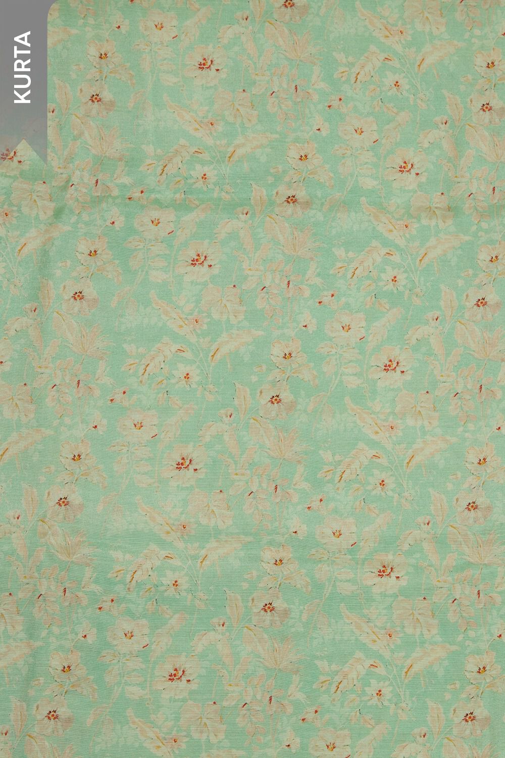 Light Green Printed Viscose Unstitched Suit Set image number null
