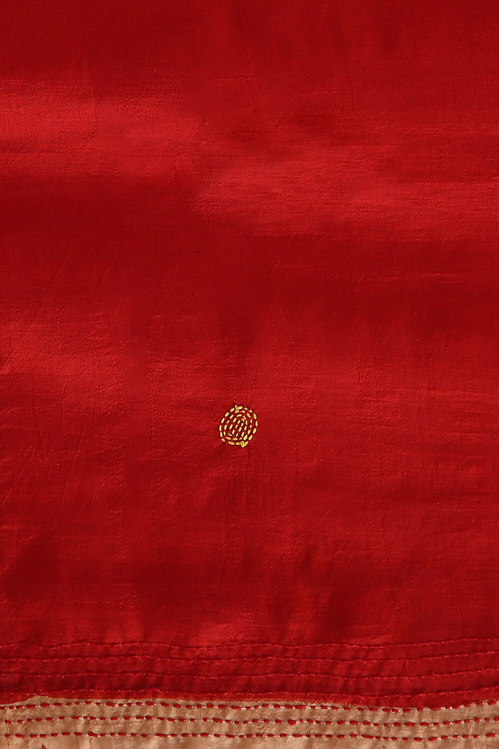 Light Orange Pure Silk Kantha Saree image number null