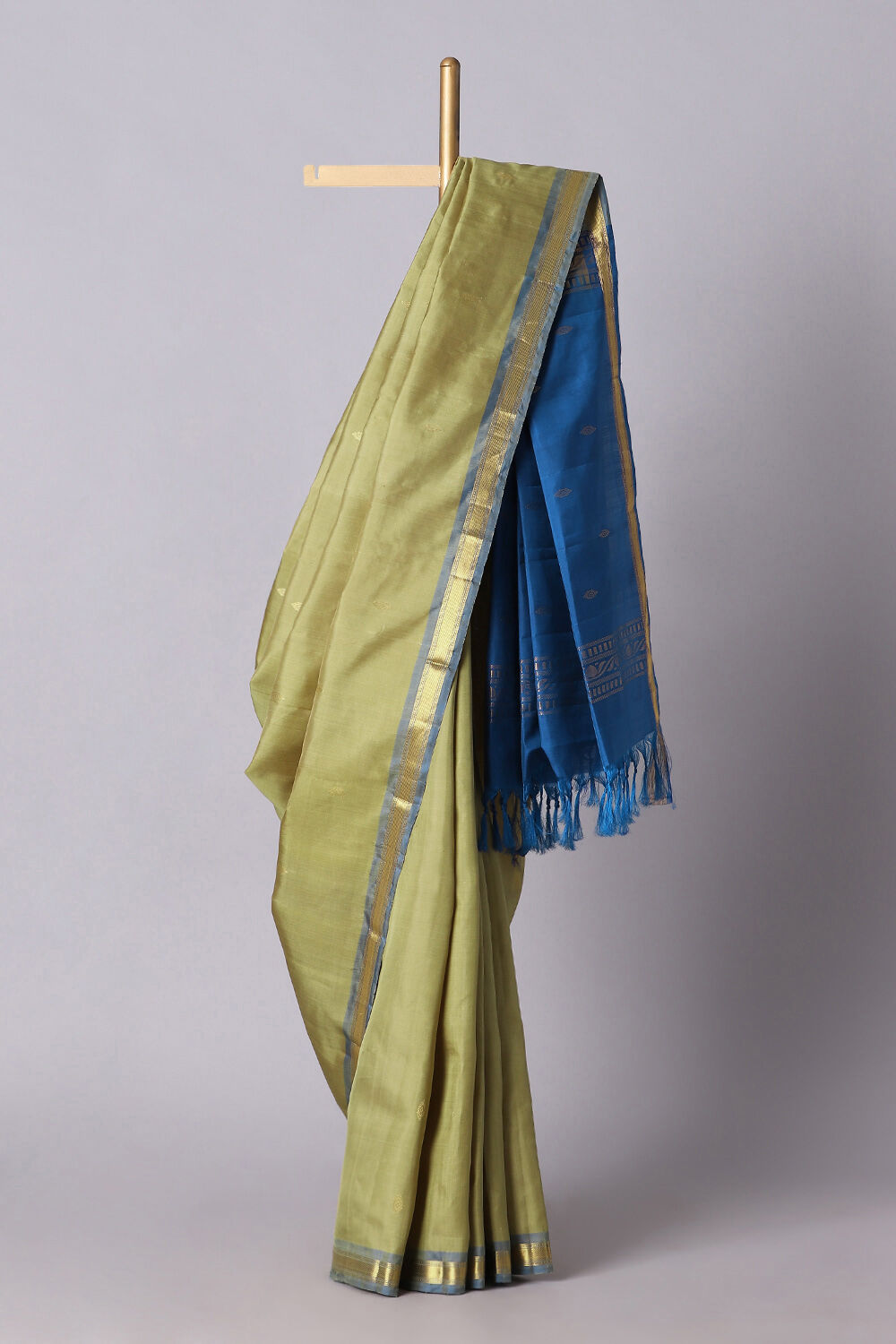 Beige Pure Silk Kanjivaram inspired Saree image number null