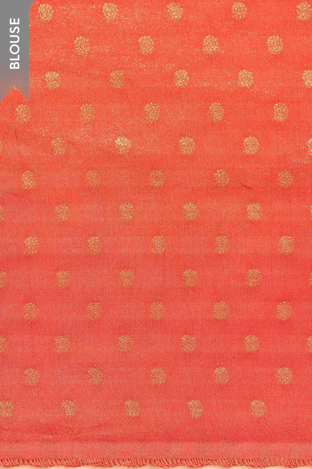 Red Viscose Tissue Embroidered Saree image number null