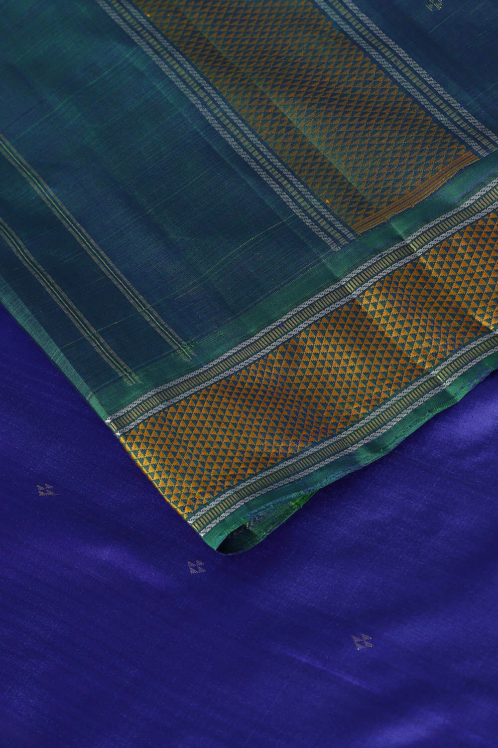 Blue Pure Silk Kanjivaram Saree image number null