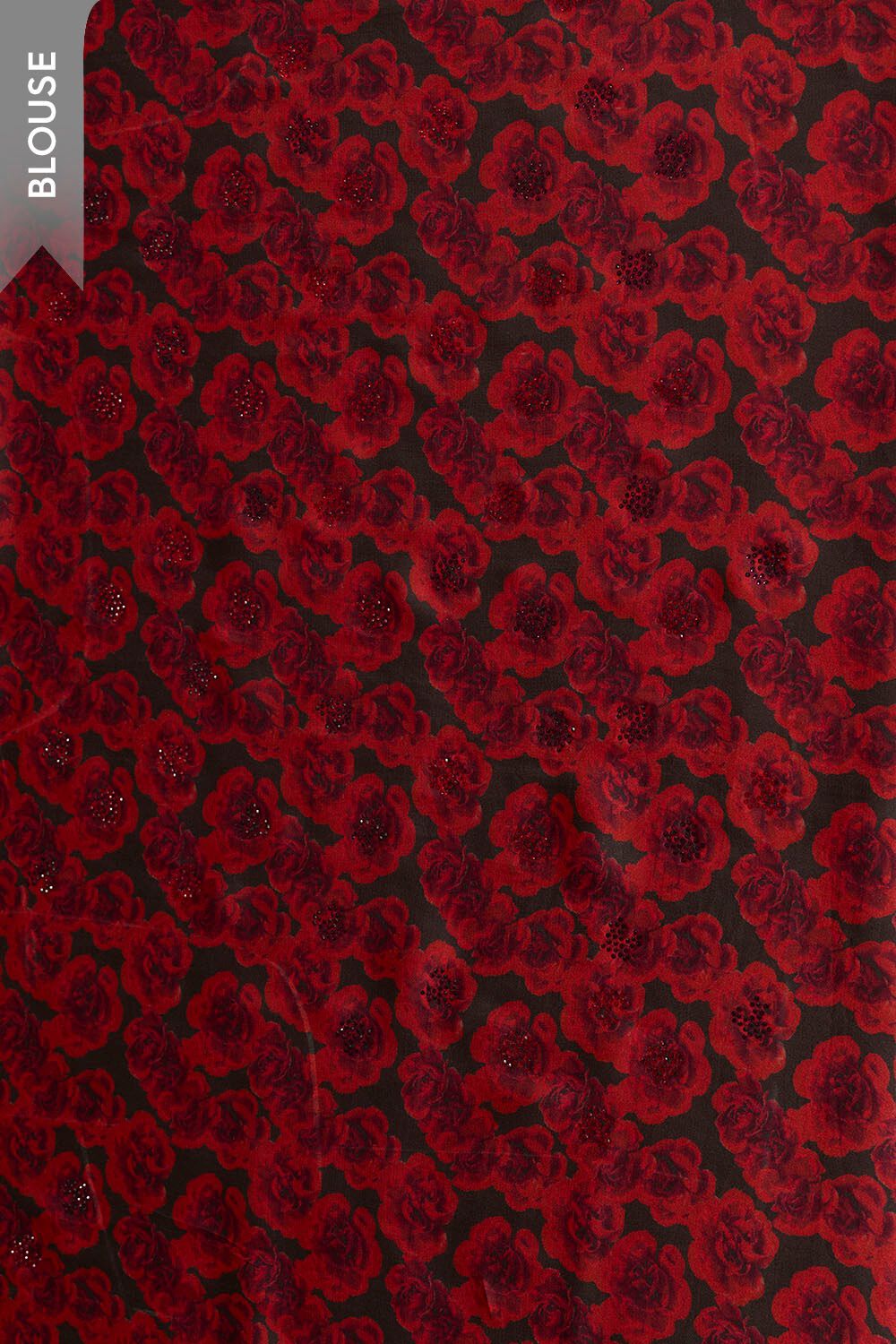 Red Printed Viscose Saree image number null