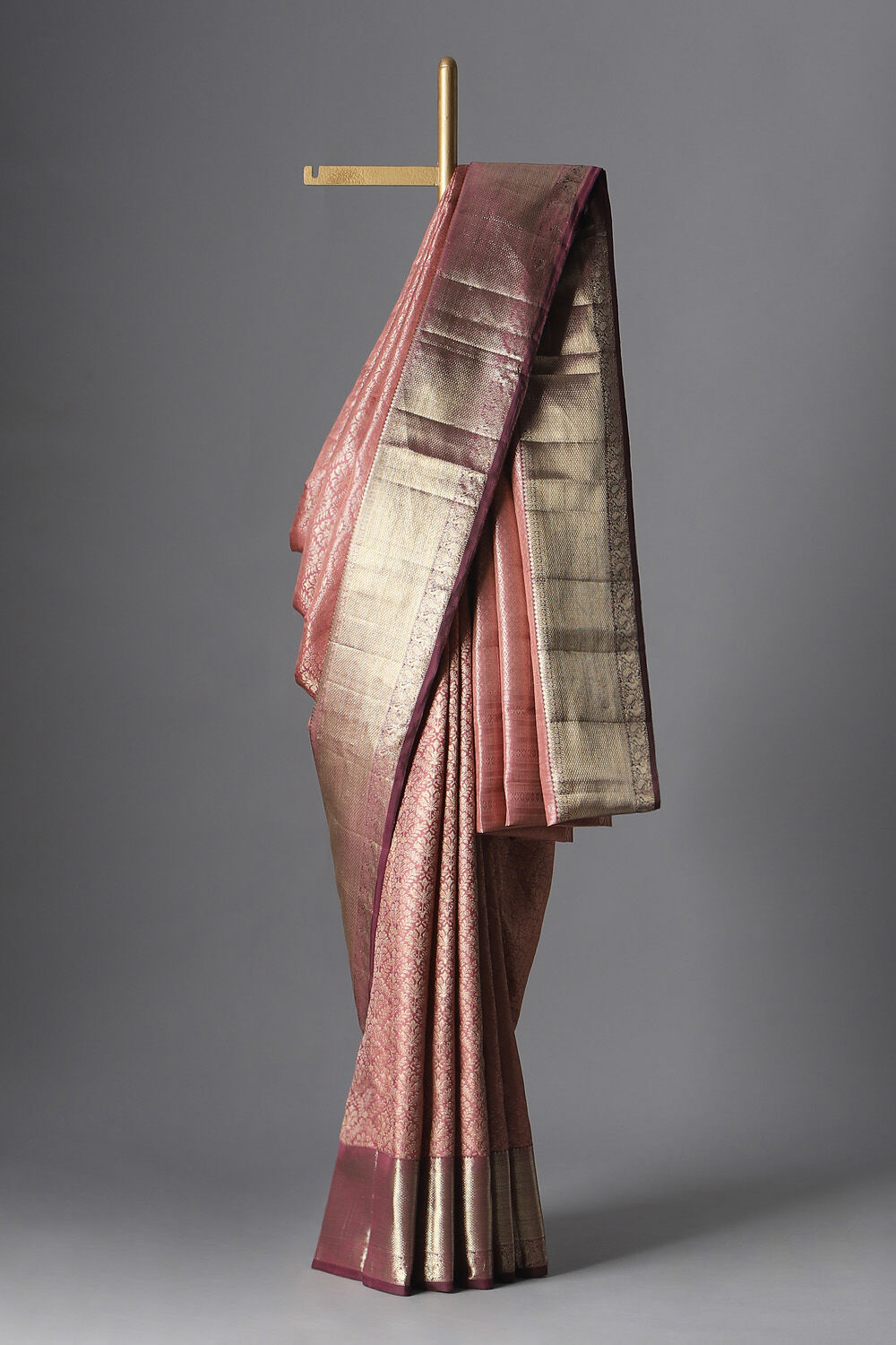 Pink Pure Silk Kanjivaram Saree image number null