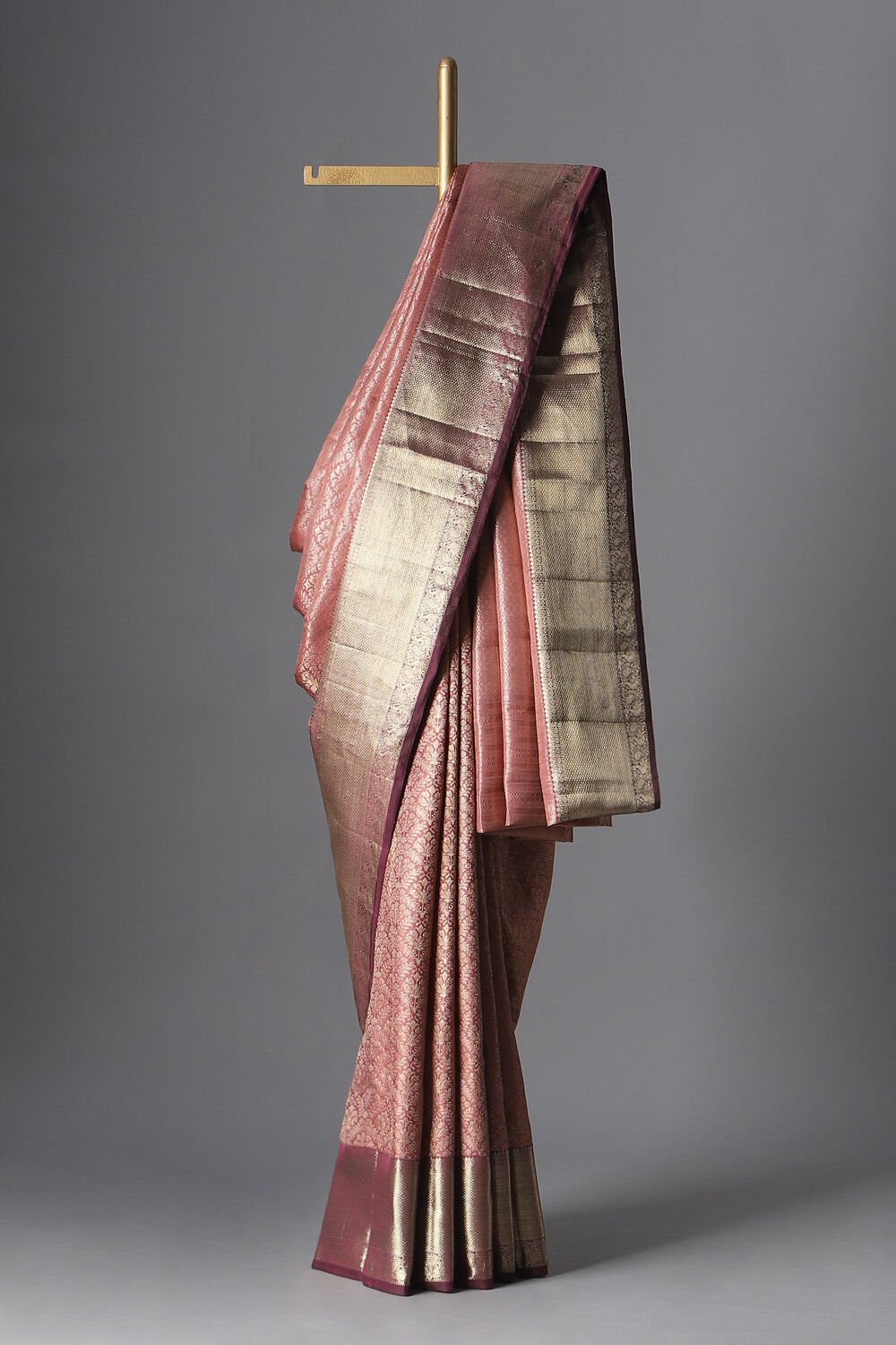 Pink Pure Silk Kanjivaram Saree image number null