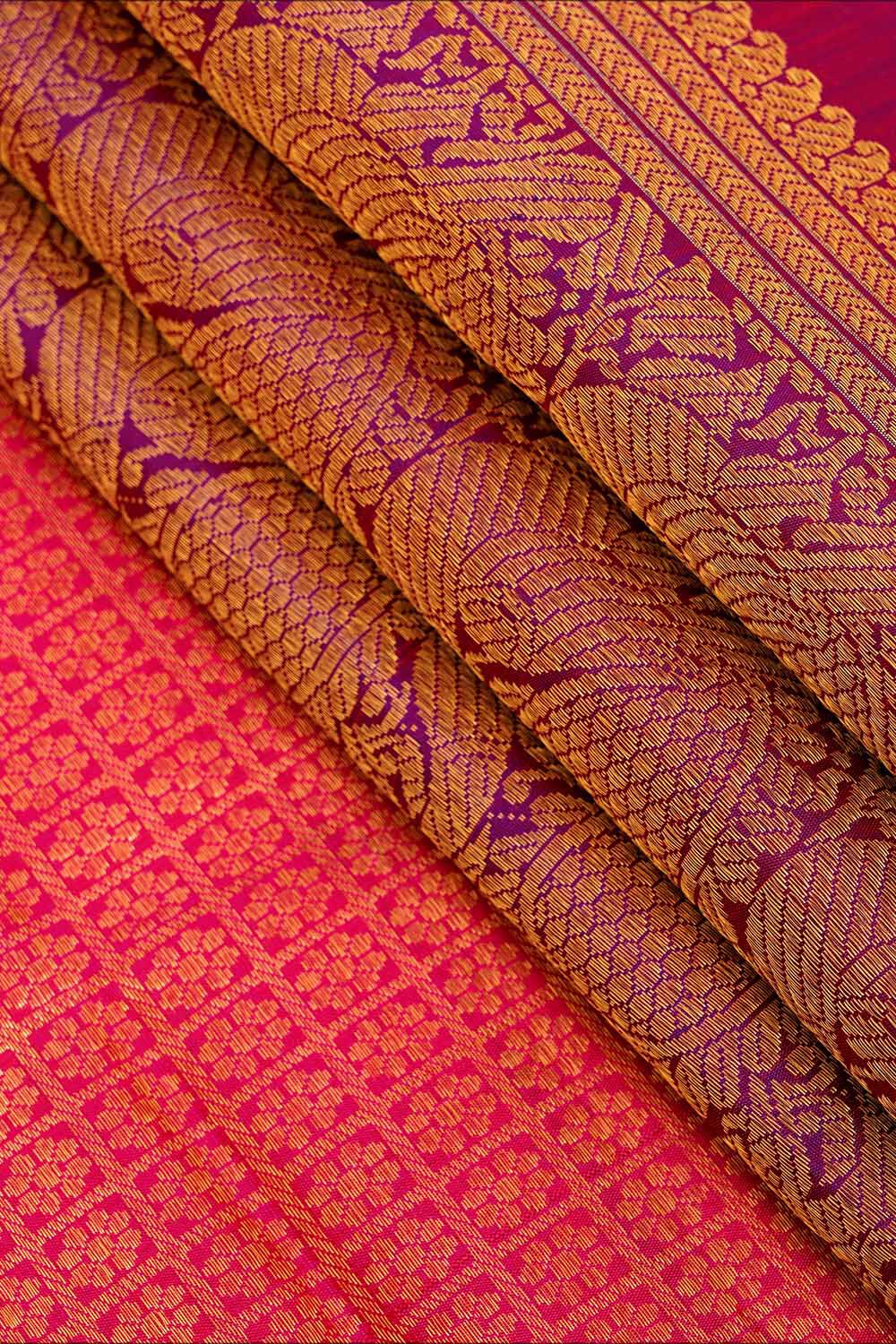 Pink Pure Silk Woven Kanjivaram Saree image number null