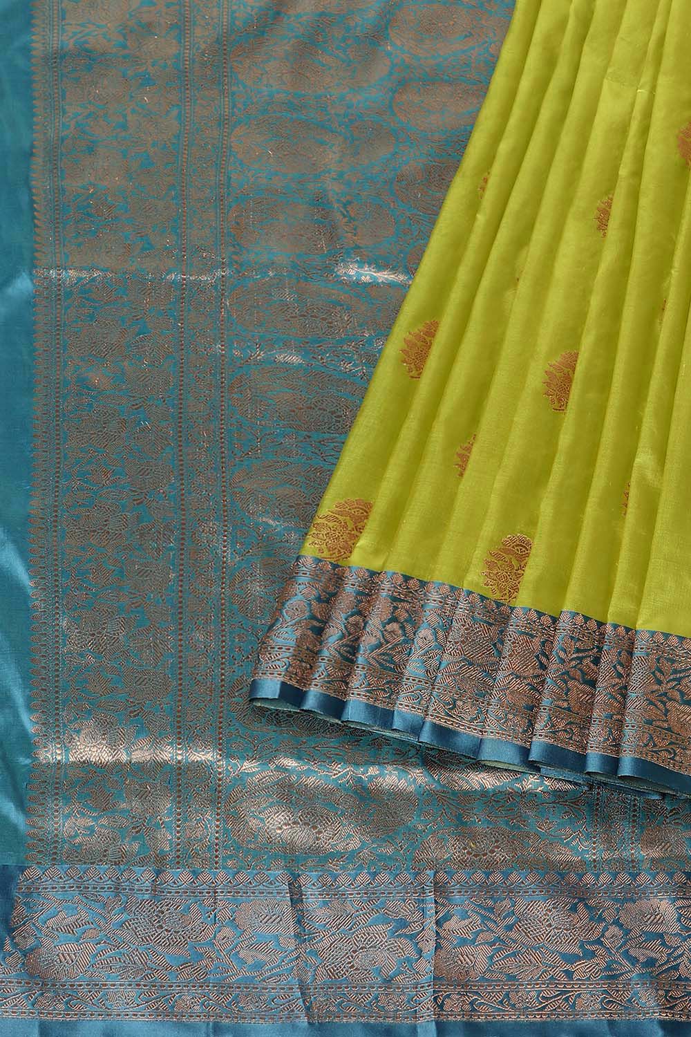 Light Blue Pure Silk Banarasi Saree image number null