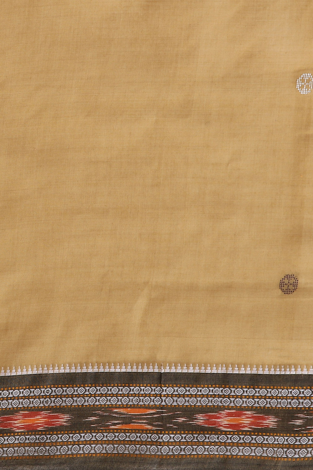 Beige Pure Cotton Odissa Ikat Saree image number null
