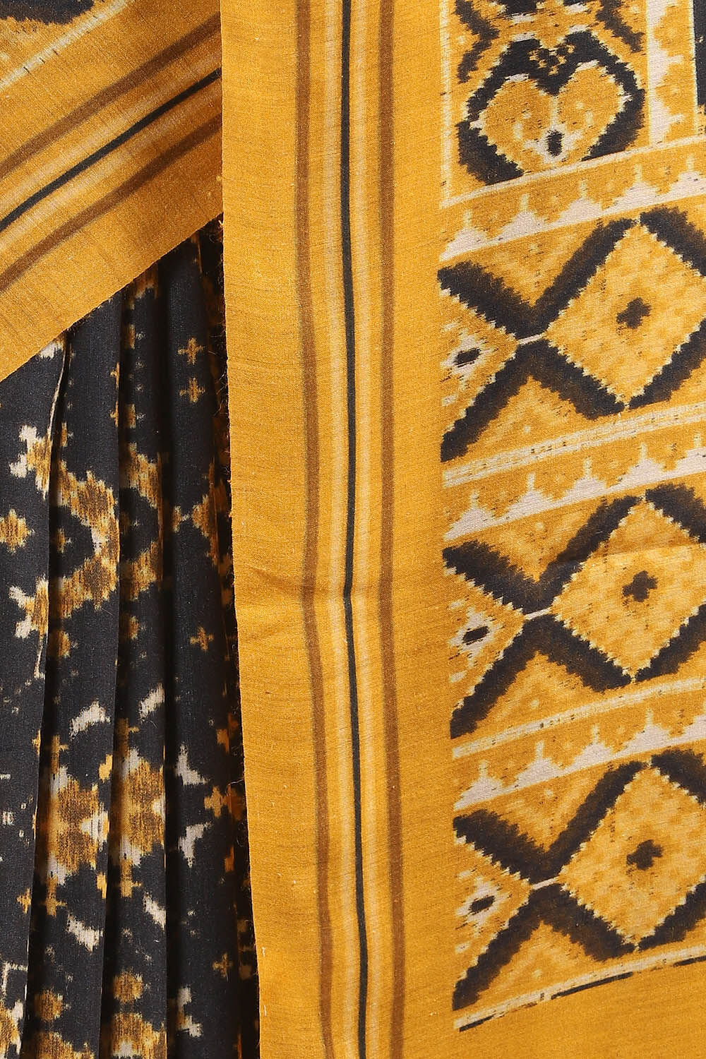 Black Pure Tussar Silk Digital Printed Saree image number null
