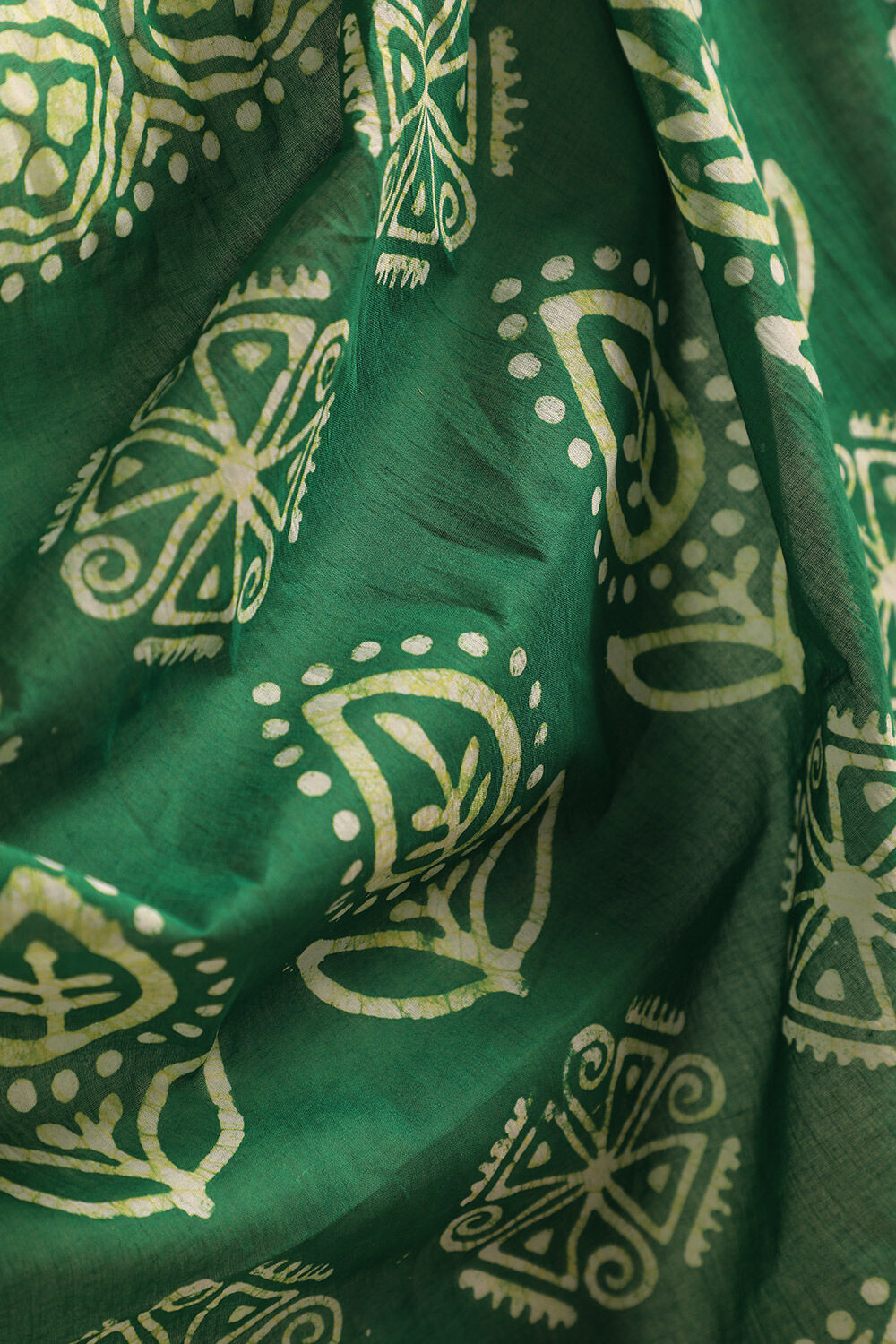 Lime Ujjain Pure Cotton Printed Saree image number null