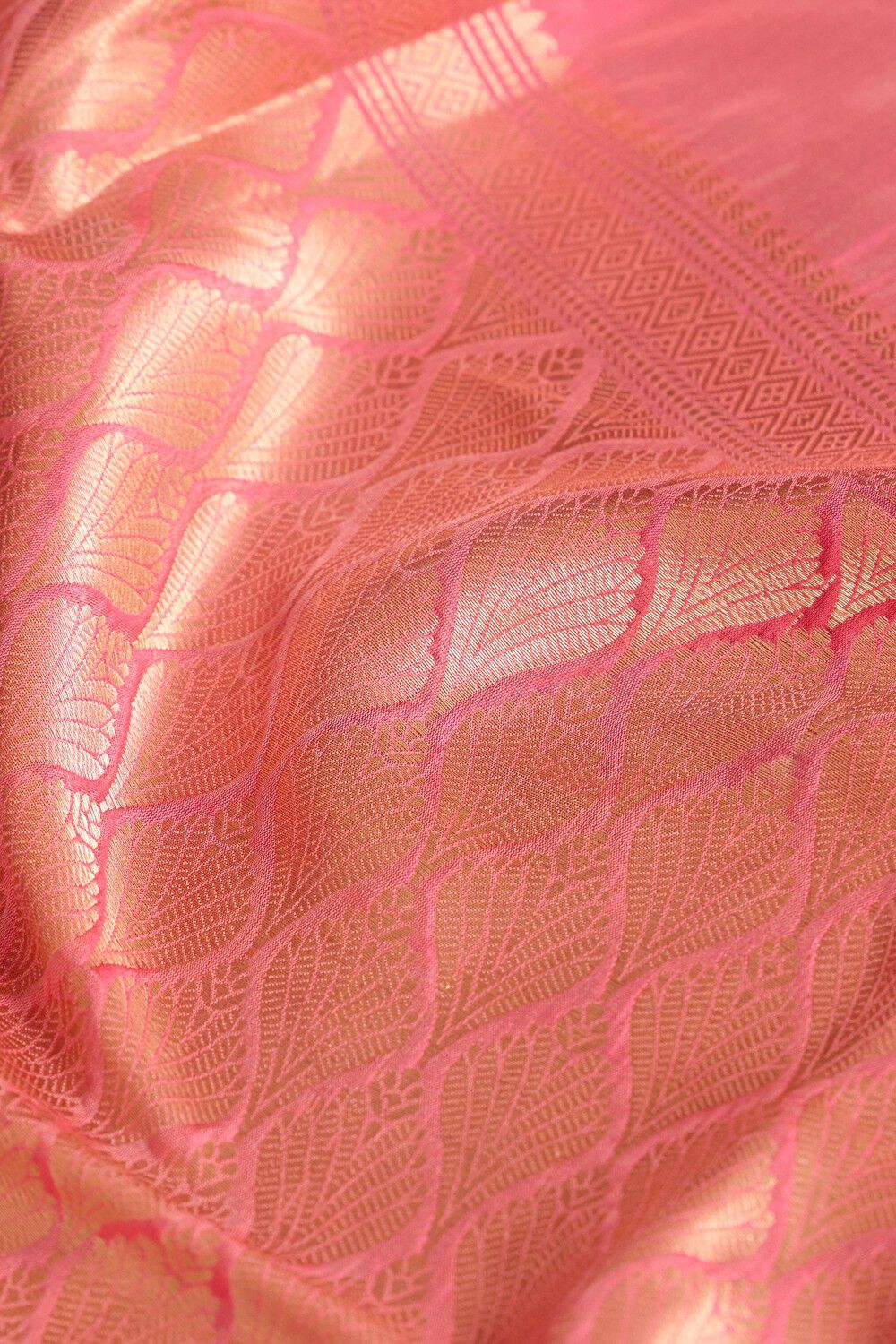 Pink Silk Viscose Cutwork Banaras Inspired Design Saree image number null