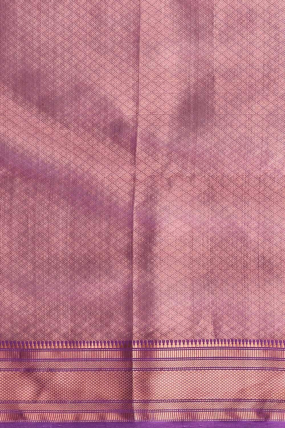 Dark Pink Pure Silk Cotton Maheswari Brocade Saree image number null