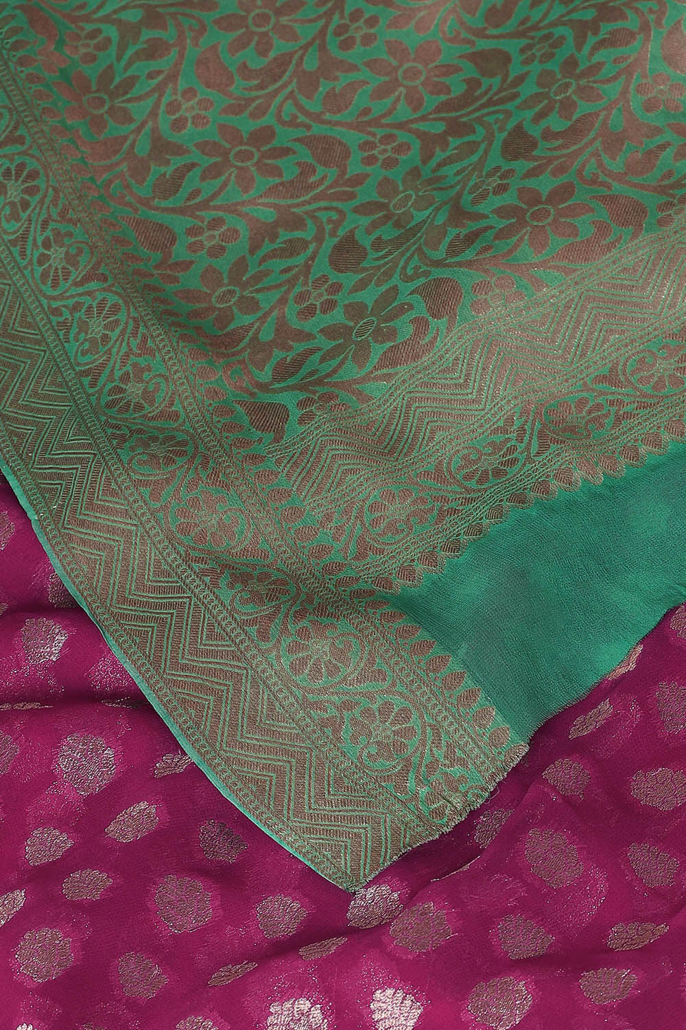 Pink Viscose Pure Georgette Banarasi Saree image number null