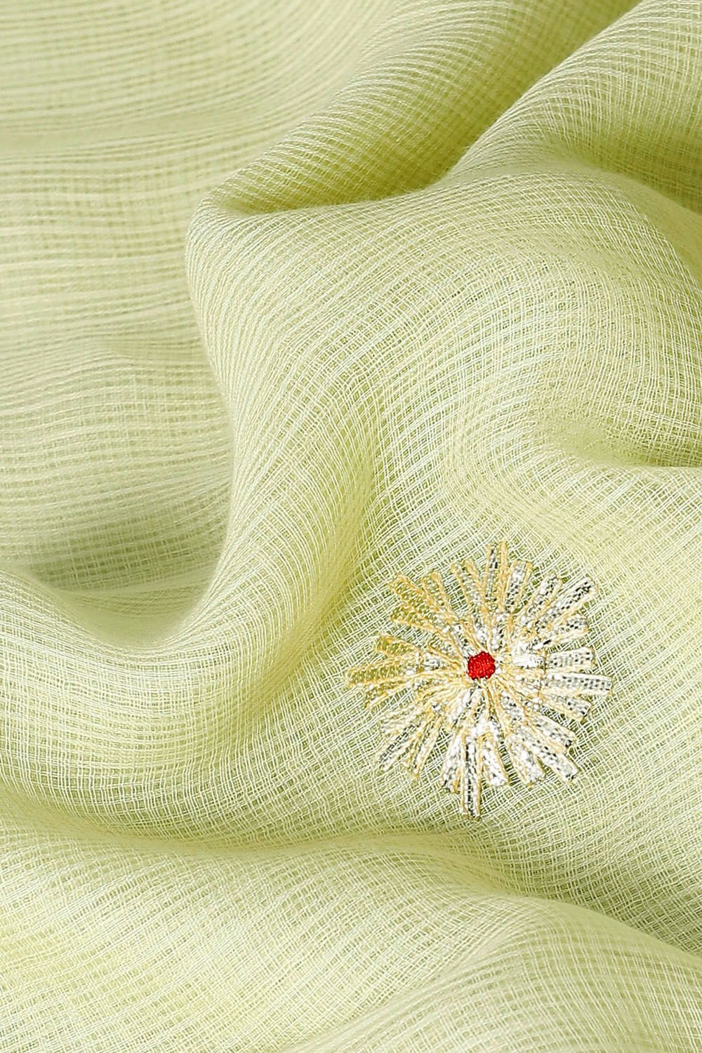 Light Green Pure Silk Kota Printed Saree image number null