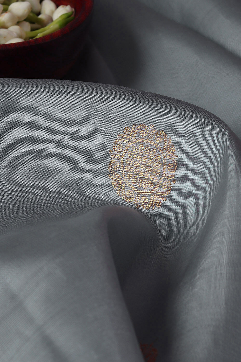 Grey Pure Silk Kanjivaram Saree image number null