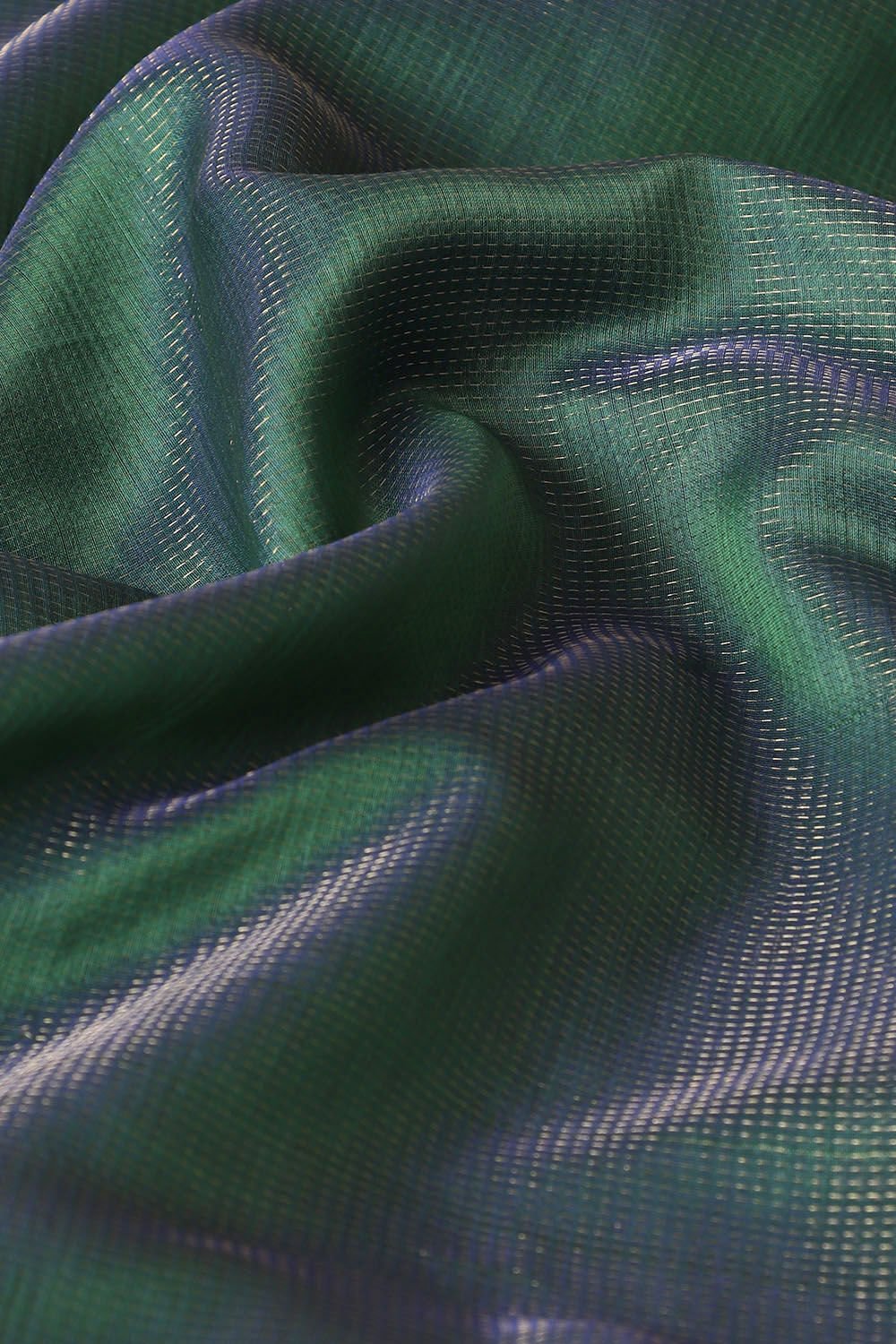Green Pure Silk Cotton Maheswari Saree image number null