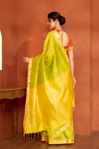 Light Green Woven Pure Silk Saree thumbnail image number null
