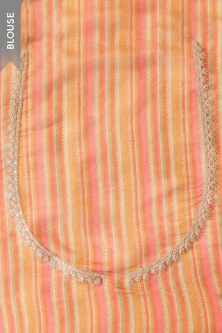 Orange Viscose Tissue Embroidered Saree thumbnail image number null