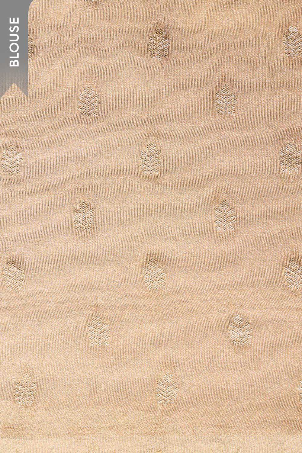 Beige Printed Viscose Tissue Saree image number null