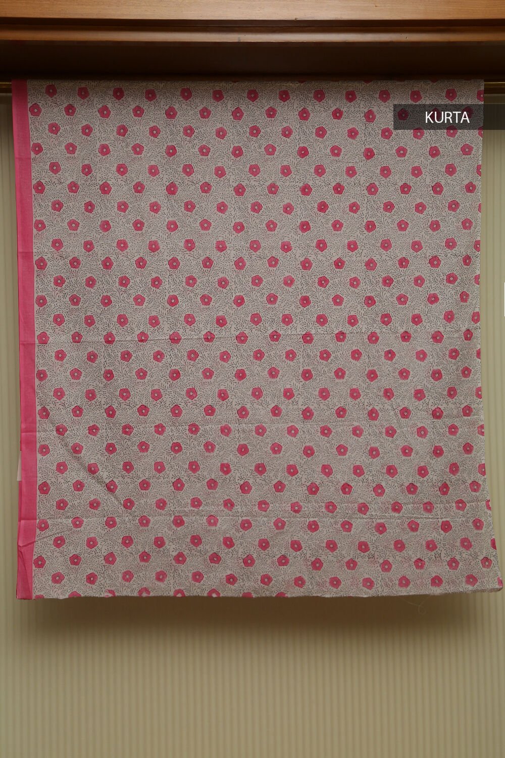 White and Pink Printed Pure Cotton Suit Set image number null