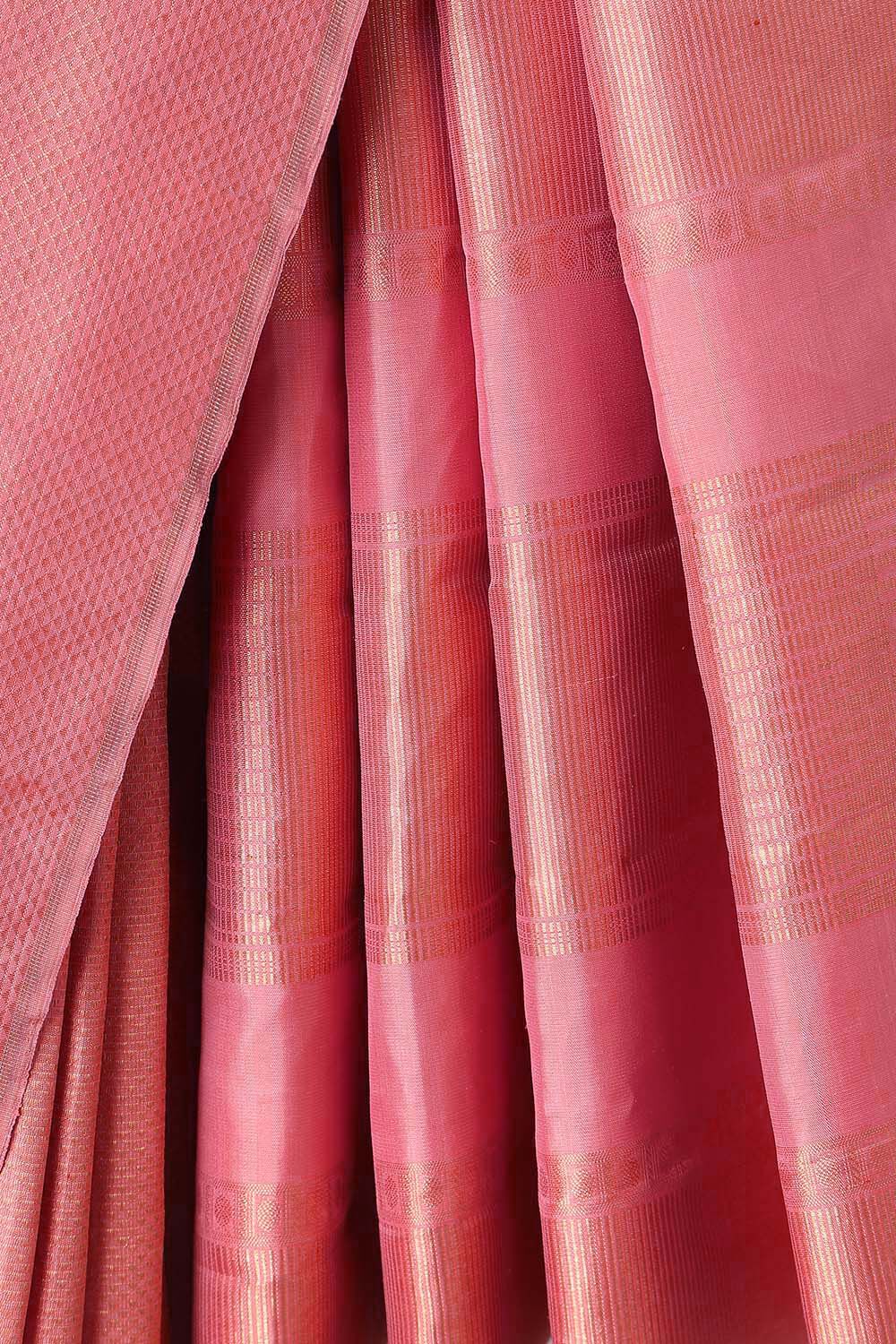 Light Pink Pure Silk Kanjivaram Saree image number null