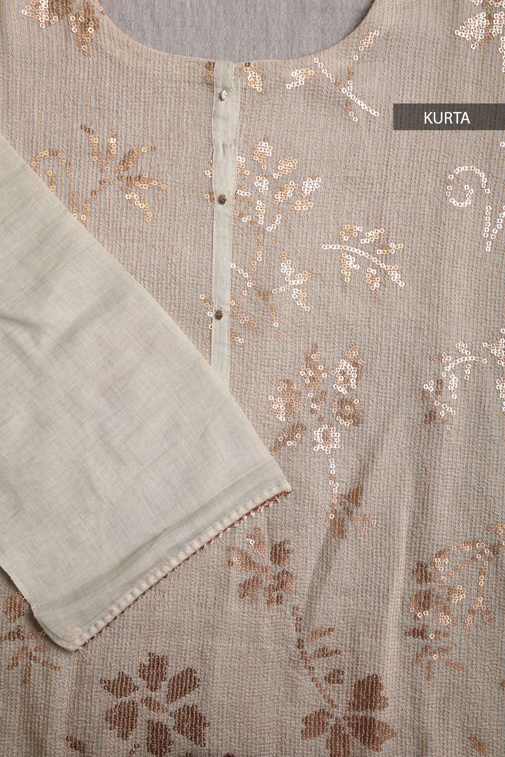 Light Green Embroidered Pure Silk Cotton Suit Set image number null