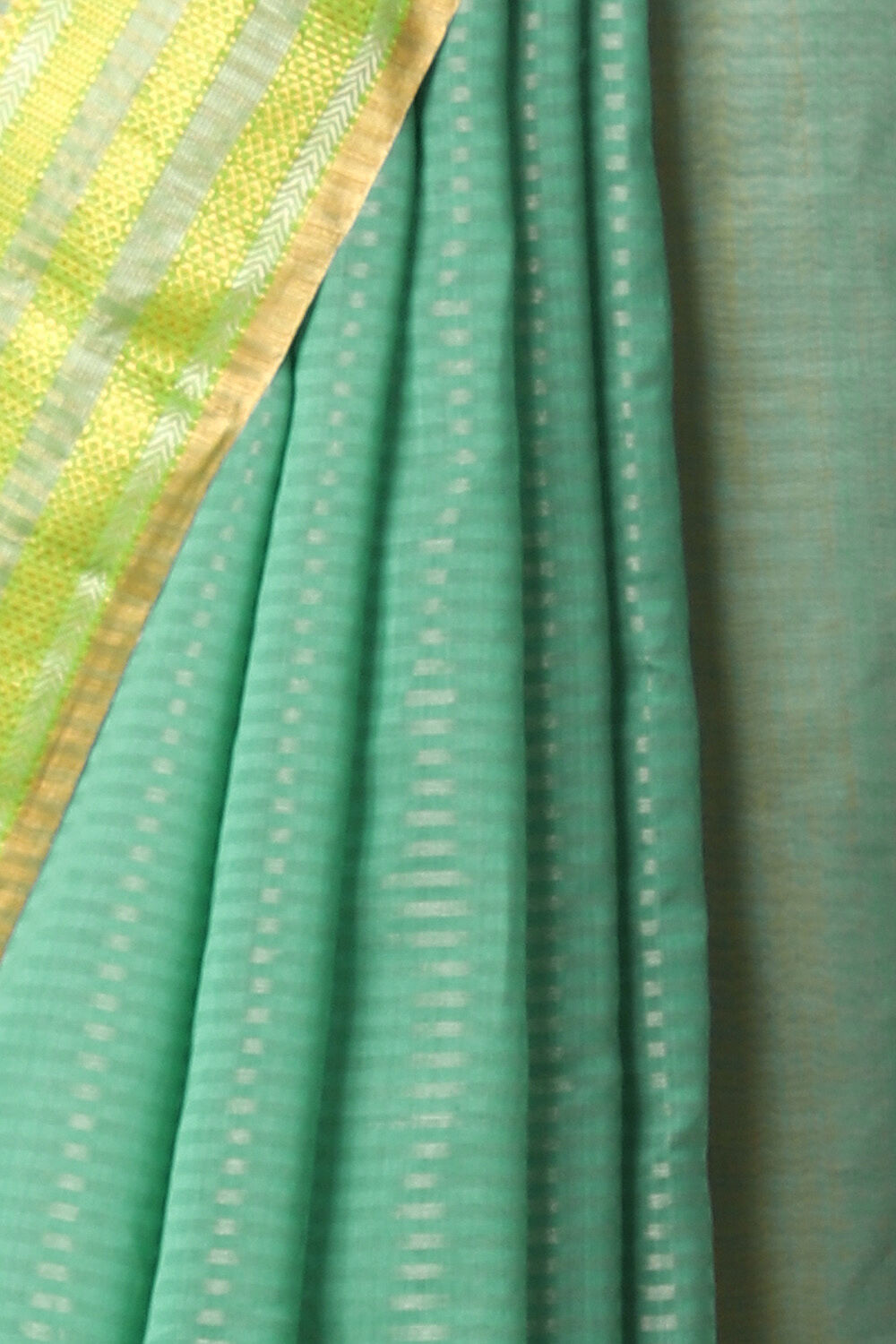 Light Green Pure Silk Cotton Maheswari Saree image number null