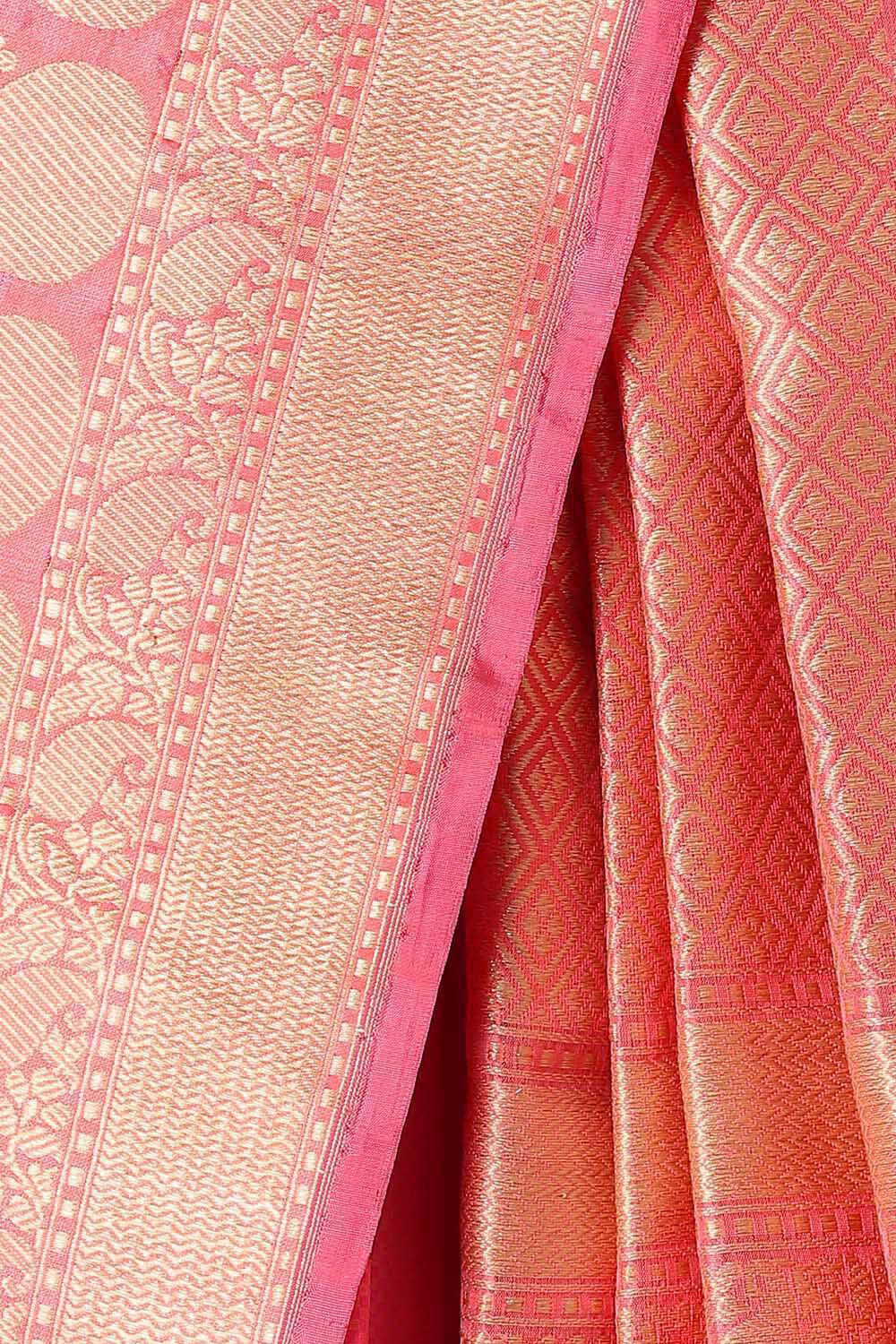 Light Pink Pure Silk Banarasi Saree image number null