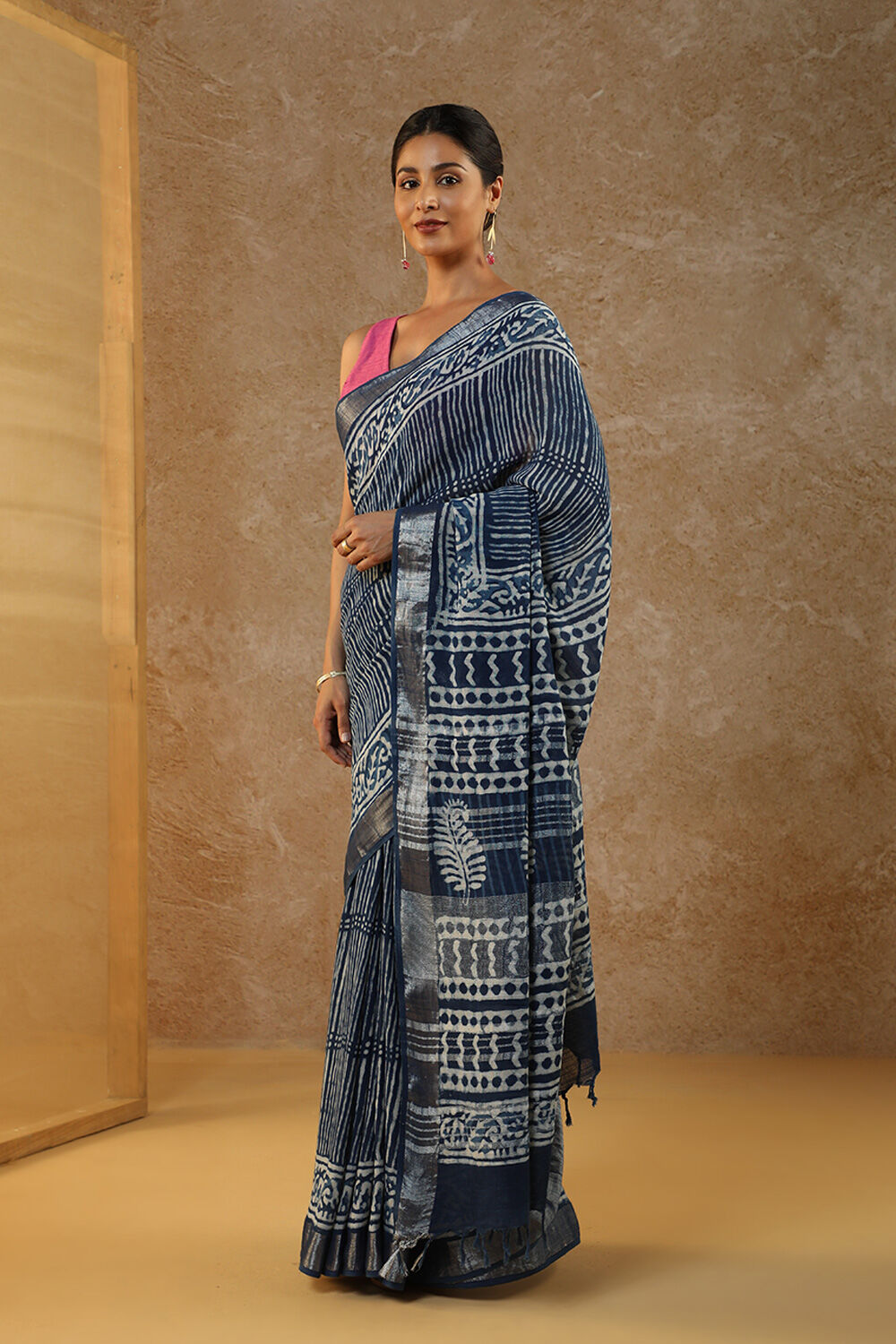 Cotton linen saree price best sale