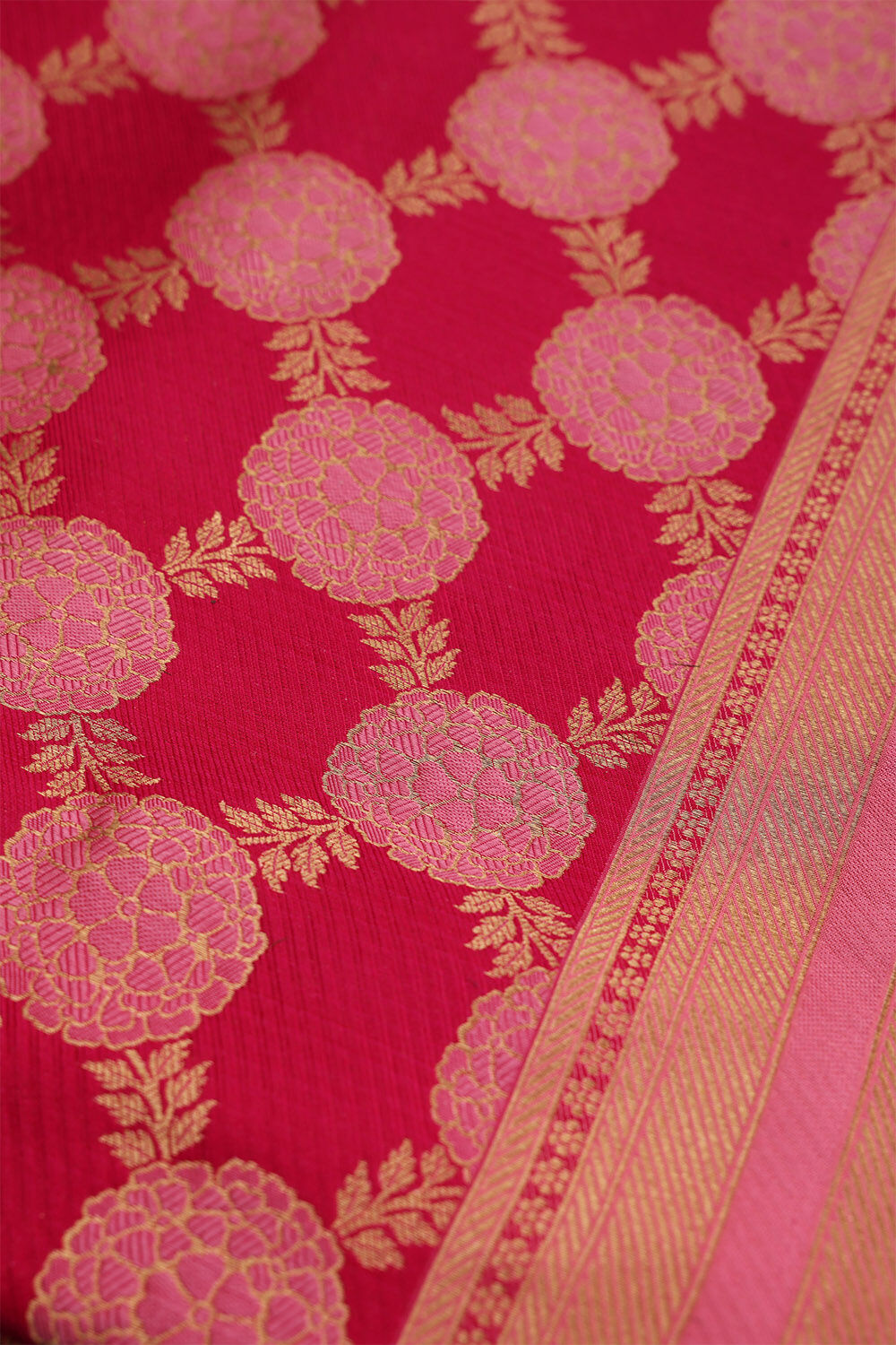 Pink Banaras Silk Saree image number null