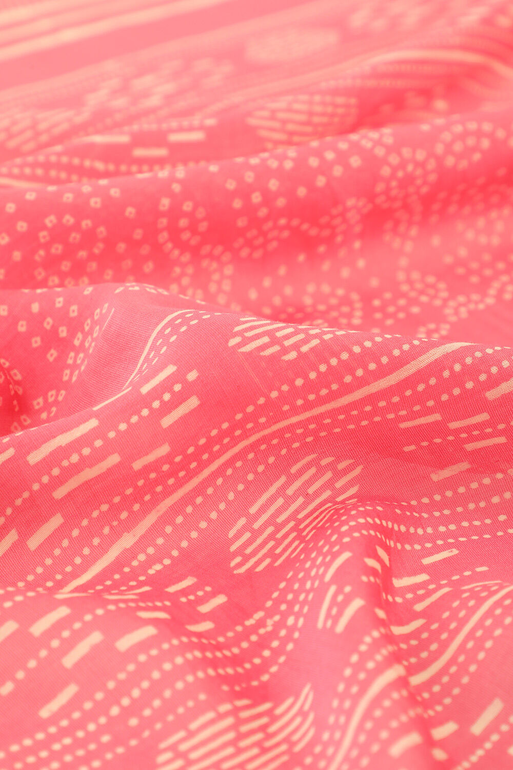 Light Pink Pure Silk Cotton Bagru Printed Saree image number null