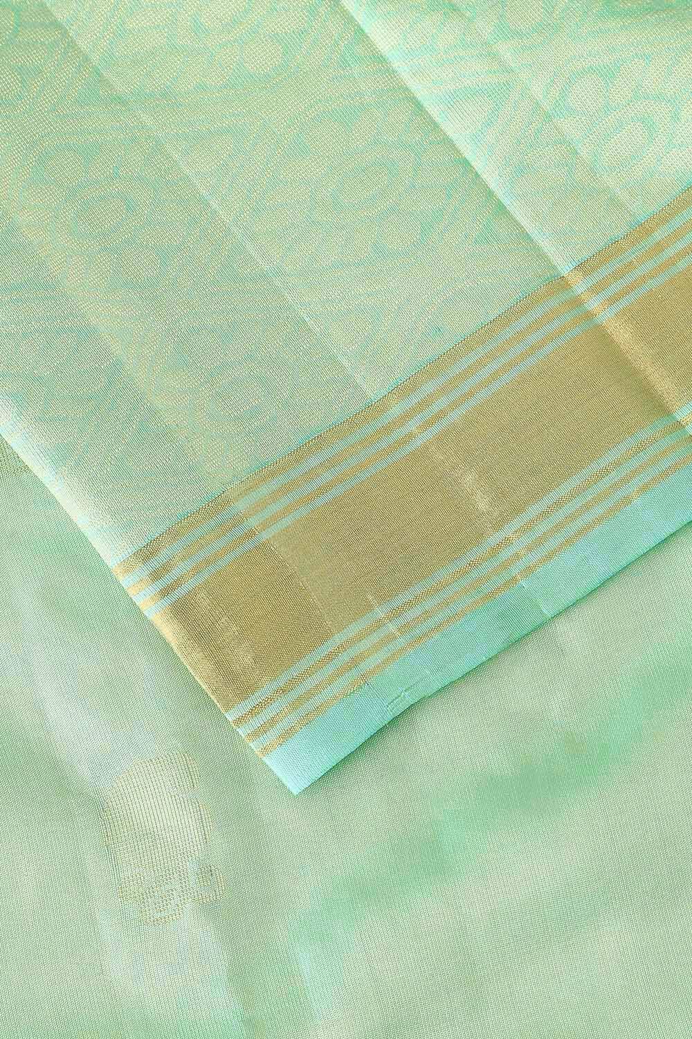 Light Green Pure Silk South Saree image number null