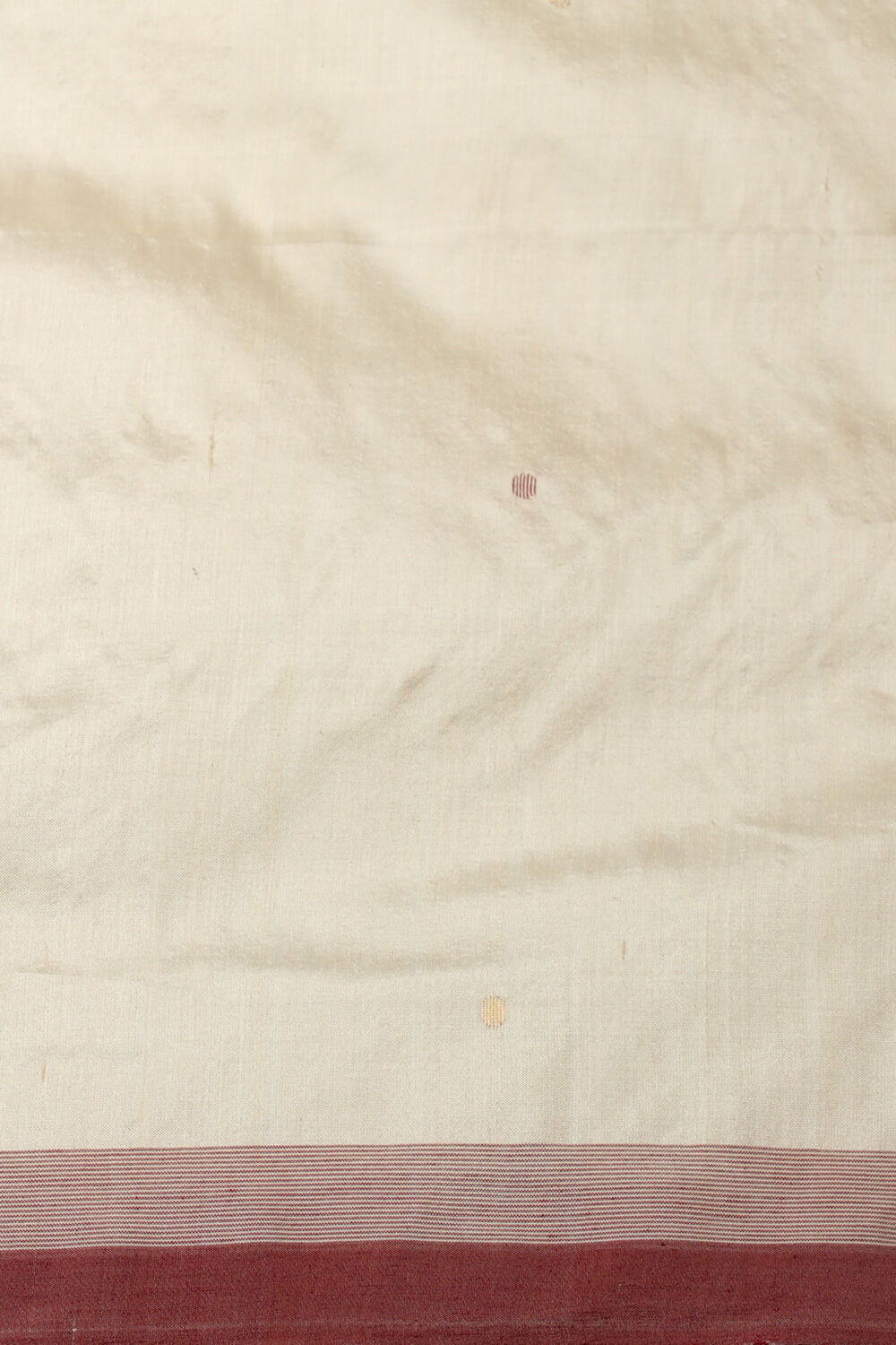 Off White Pure Silk Jamdani Bengali Saree image number null