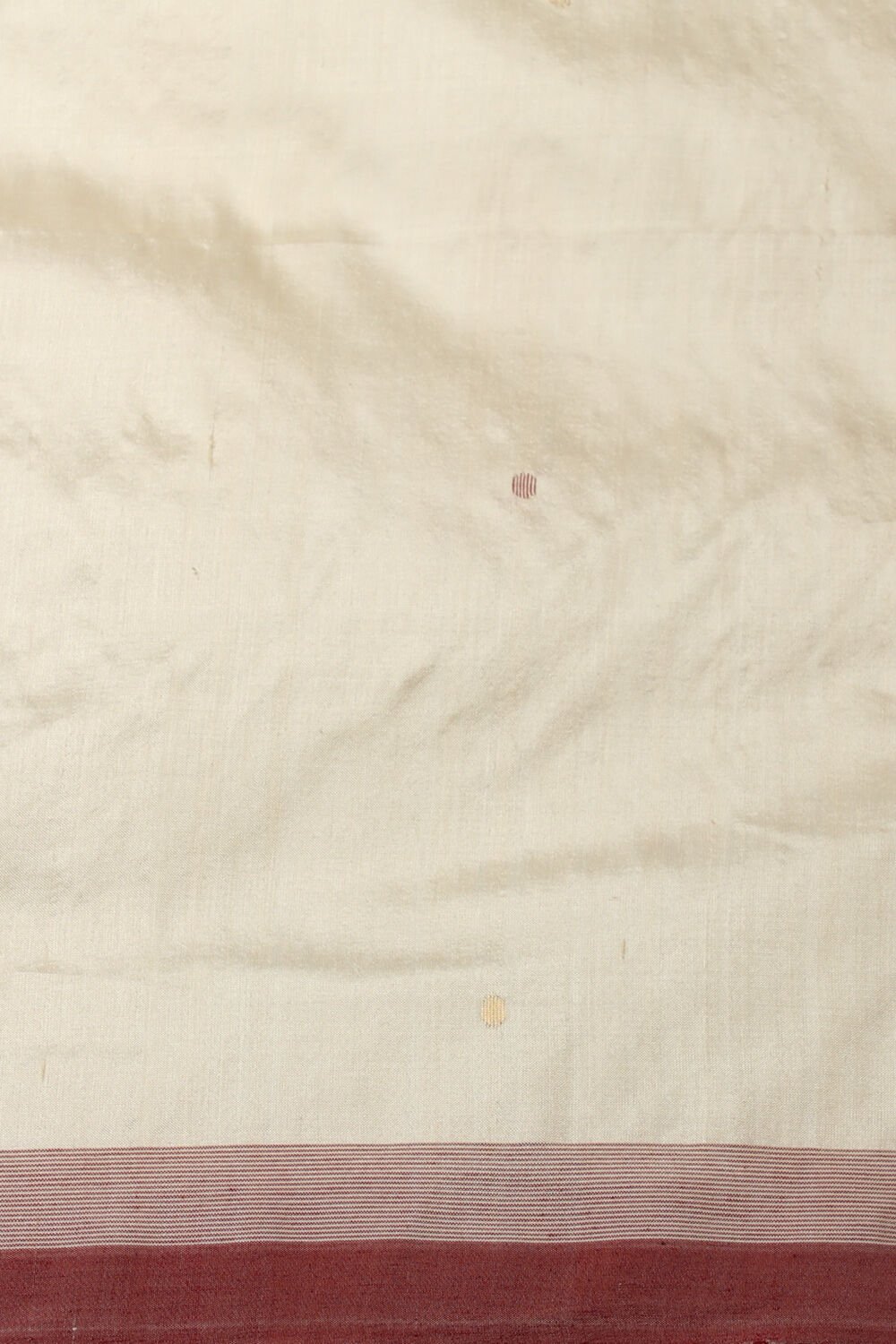 Off White Pure Silk Jamdani Bengali Saree image number null