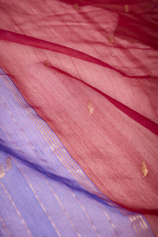 Red Woven Pure Silk Cotton Chanderi Saree thumbnail image number null