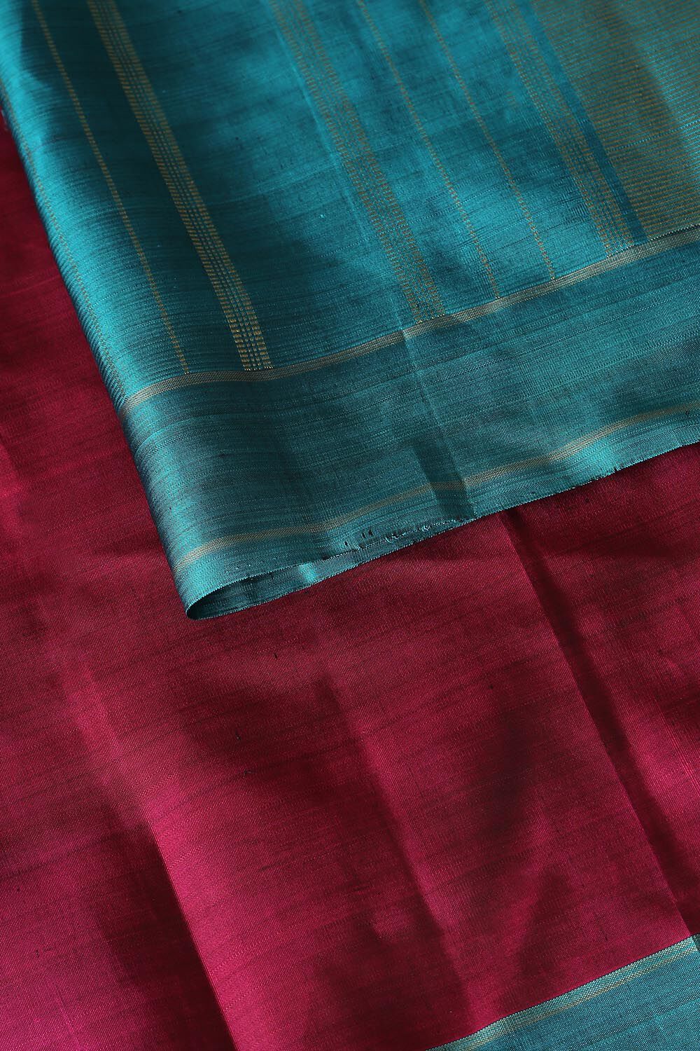 Dark Pink Pure Silk Kanjivaram Saree image number null