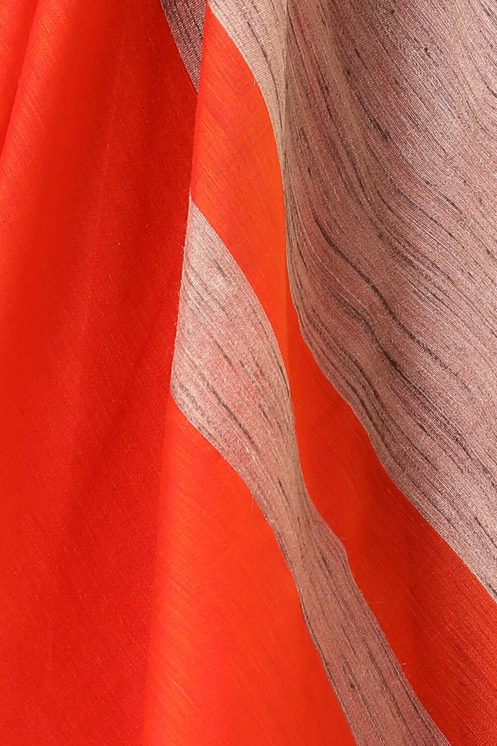 Orange Pure Silk Cotton Bengal Saree image number null