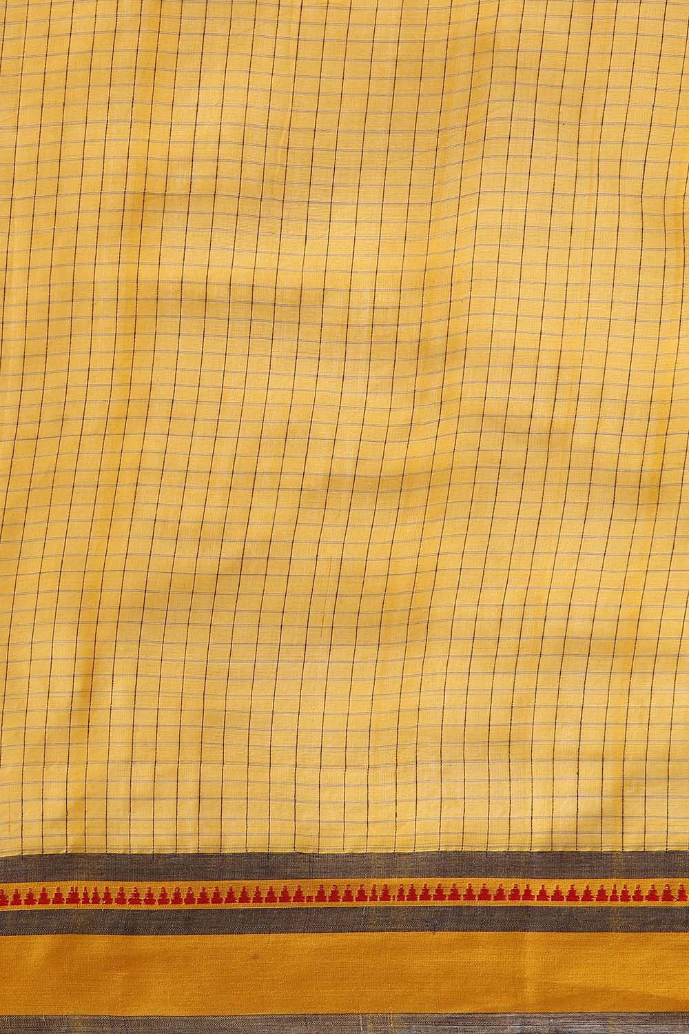 Yellow Pure Cotton Naranyanpet Saree image number null