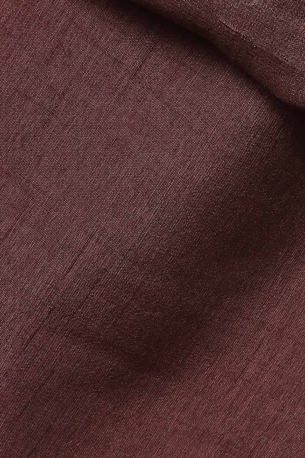 Brown Tussar Embroidered Unstitched Suit Set image number null