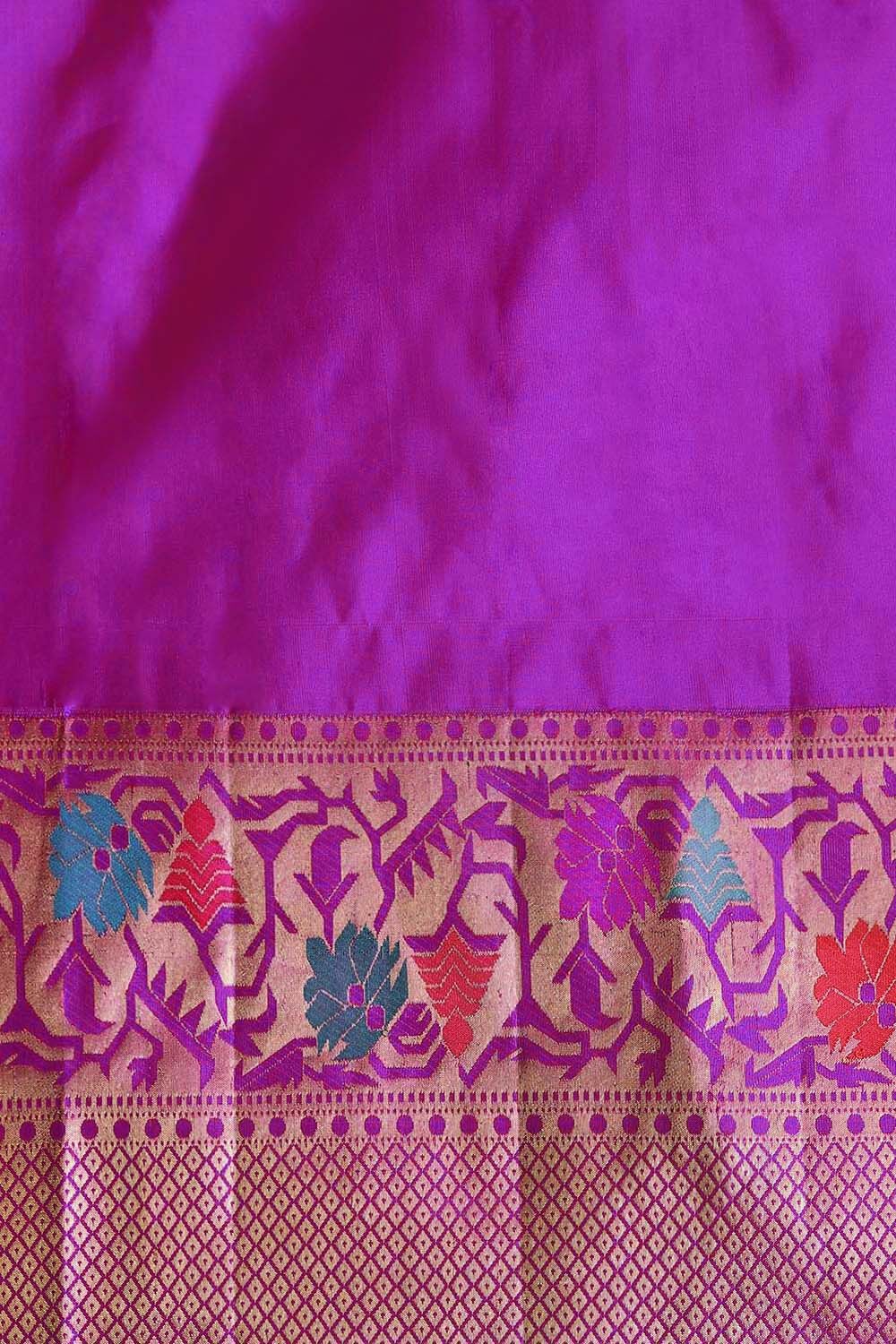 Dark Blue Pure Silk Kanjivaram Saree image number null