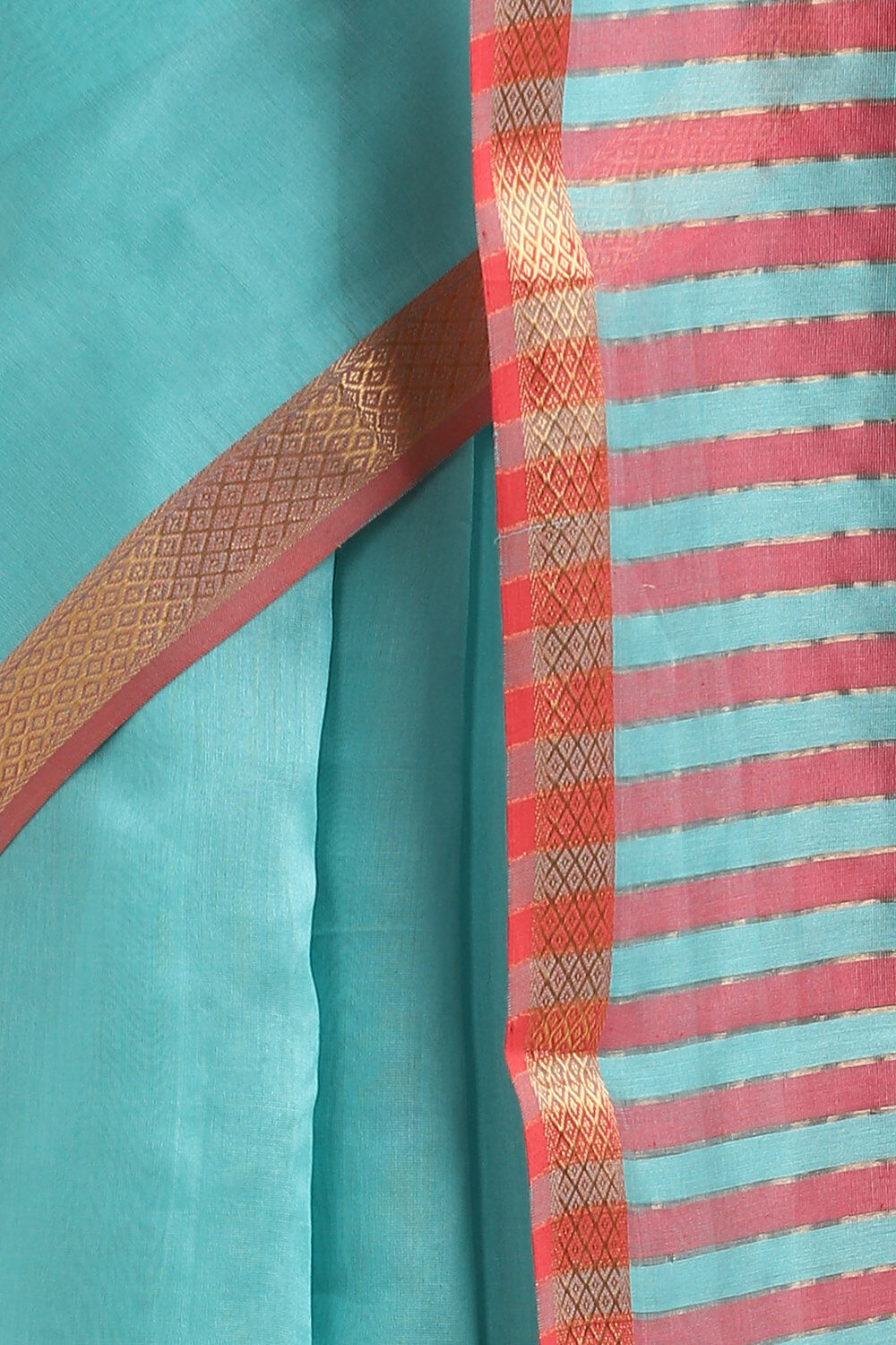 Light Blue Pure Silk Cotton Maheswari Saree image number null