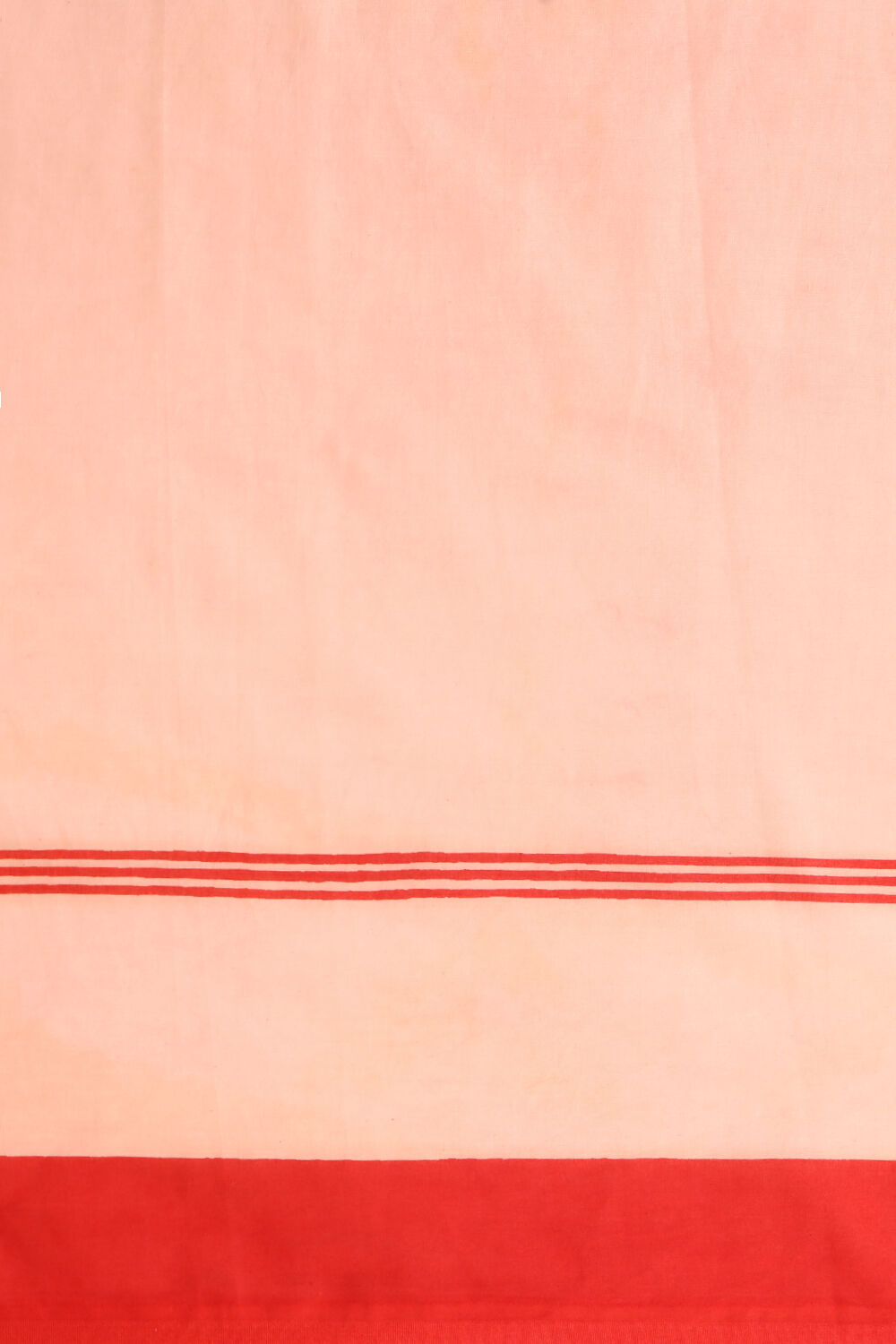 Red Screen Printed Pure Cotton Saree image number null