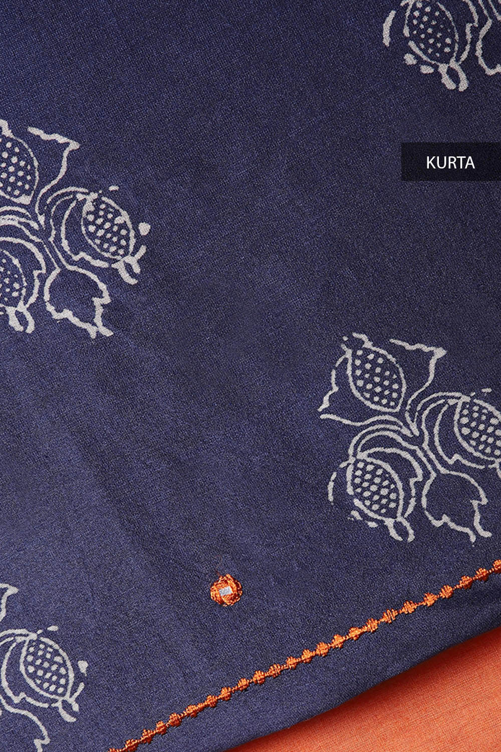 Blue Embroidered Silk Cotton Suit image number null