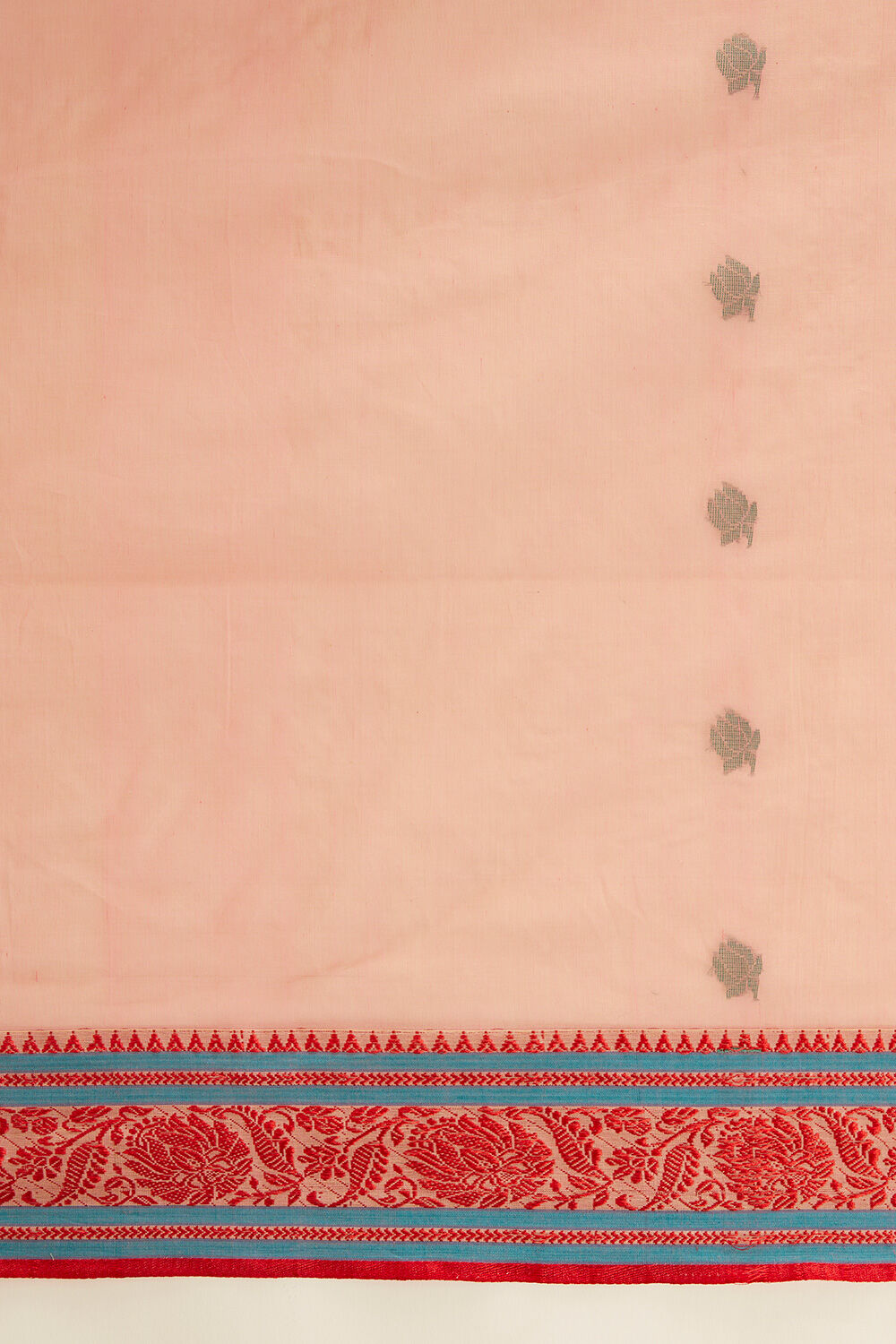 Pink Pure Cotton Jamdani Bengali Saree image number null