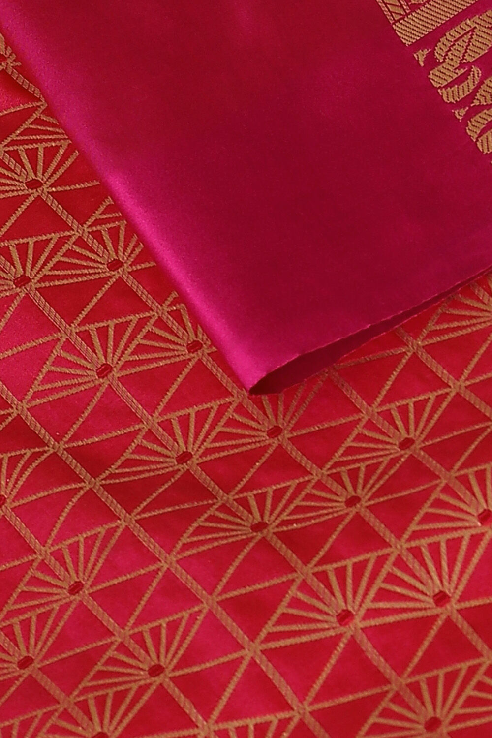 Red Pure Silk Banarasi Brocade Saree image number null